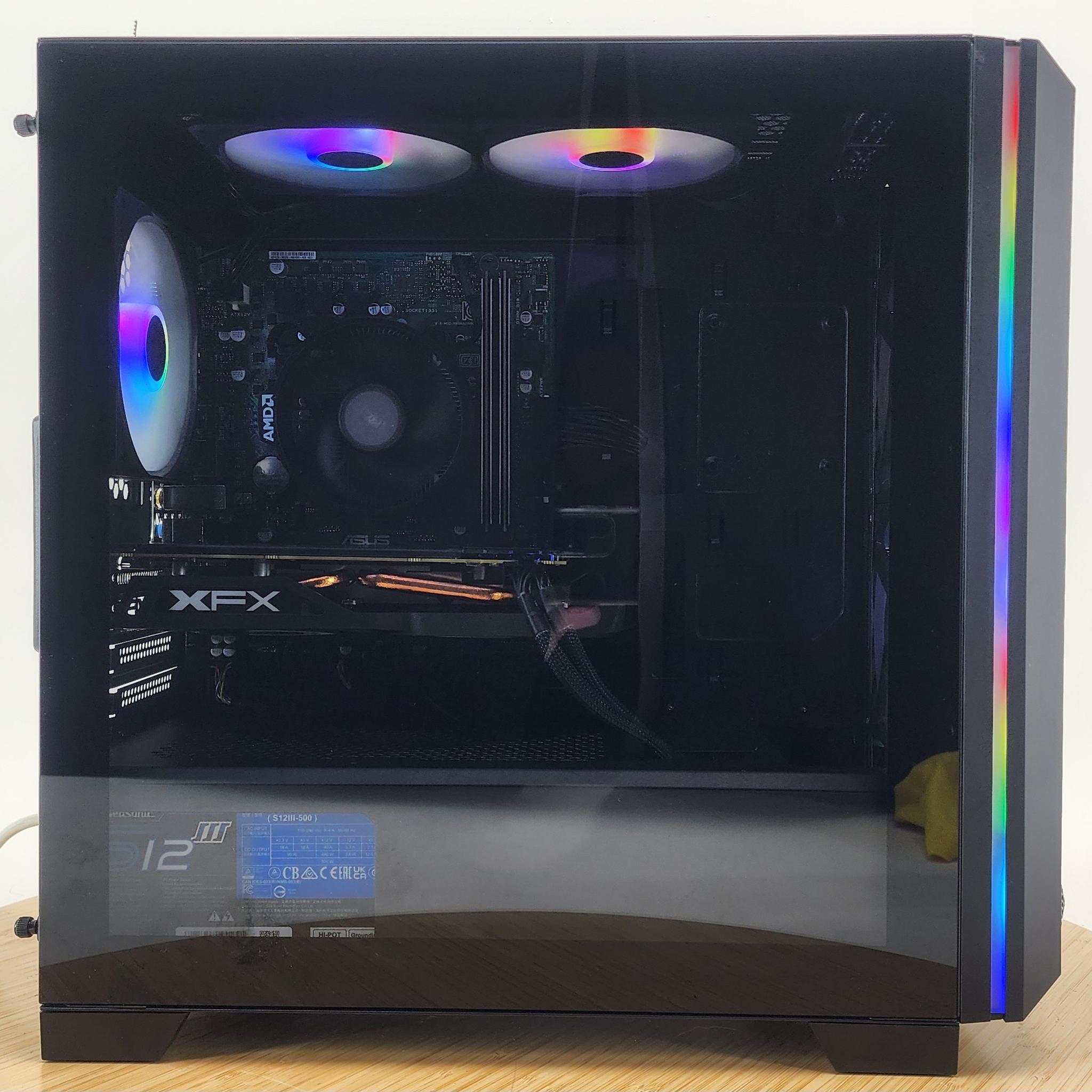 Gaming PC Ryzen 3 2300X 16GB RAM 256GB SSD + 1TB HDD RX 580 8GB Windows 11 Computer