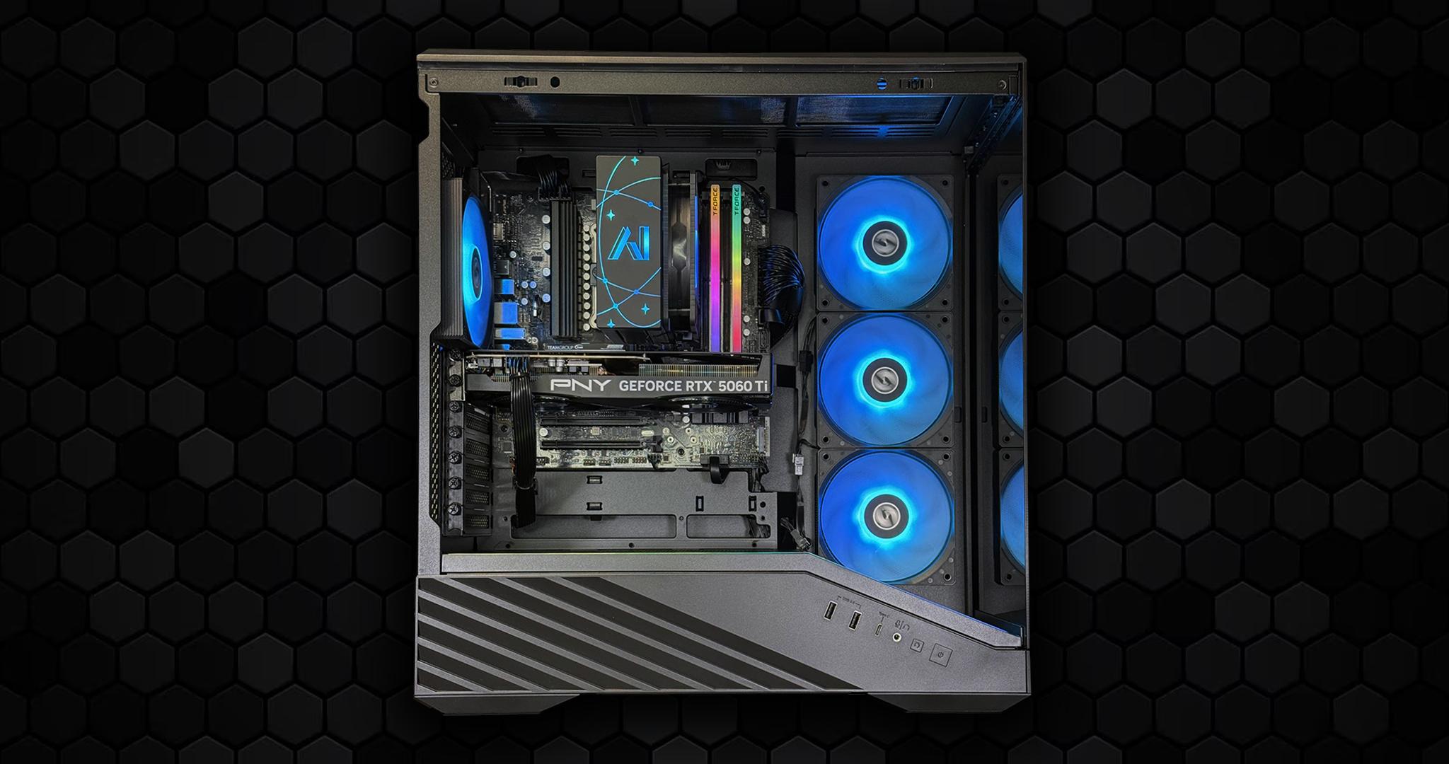 Ryzen 5 8400F | RTX 5060 Ti 8GB | 16GB DDR5 (6000 MT/s) | 1TB SSD | 650W Gold PSU | AI Vector