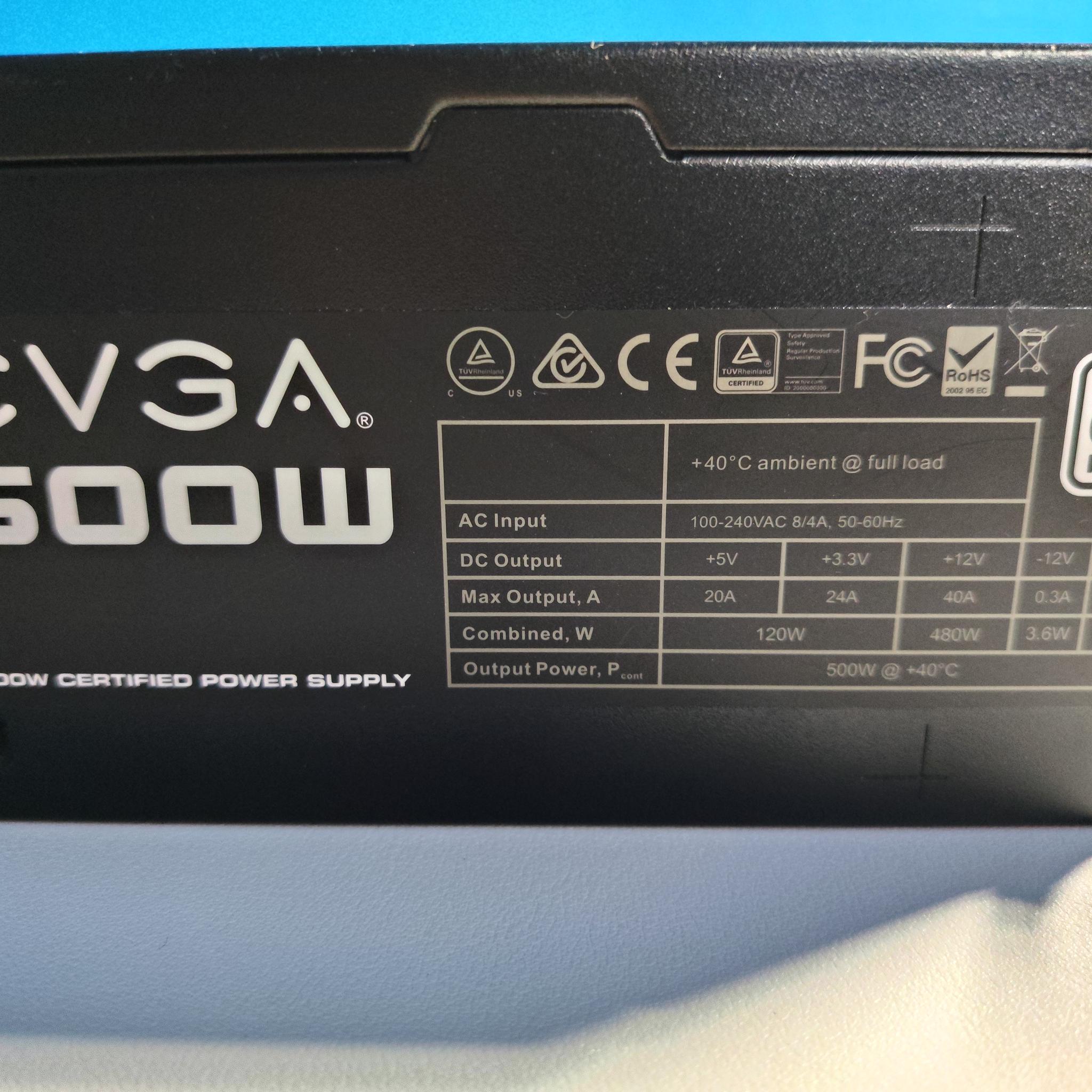 EVGA 500 Watt Power Supply