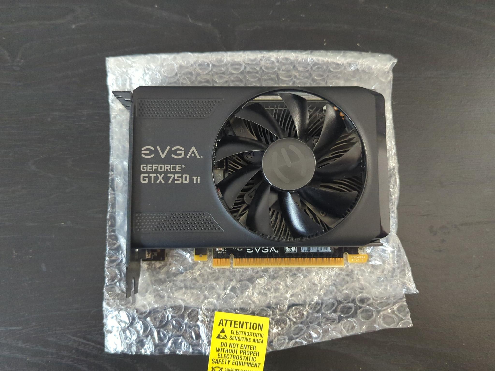 EVGA GTX 750 Ti - Original box, user guide, driver disc, etc!