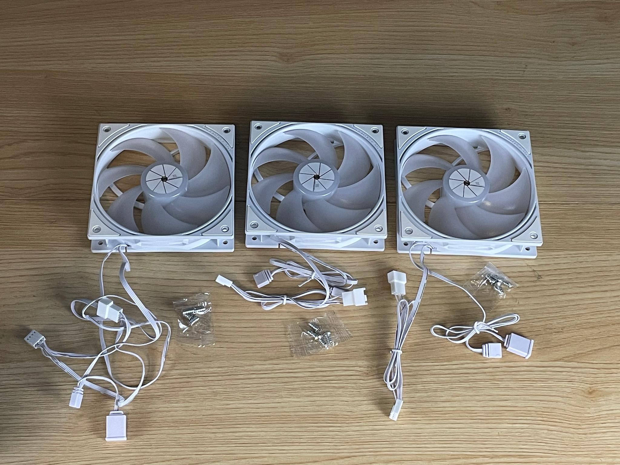 Lot of 3 Thermalwright White 120mm ARGB Fans