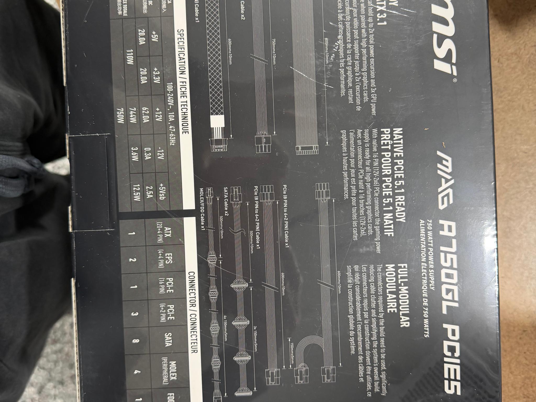 MSI Mag A750GL PCIE5