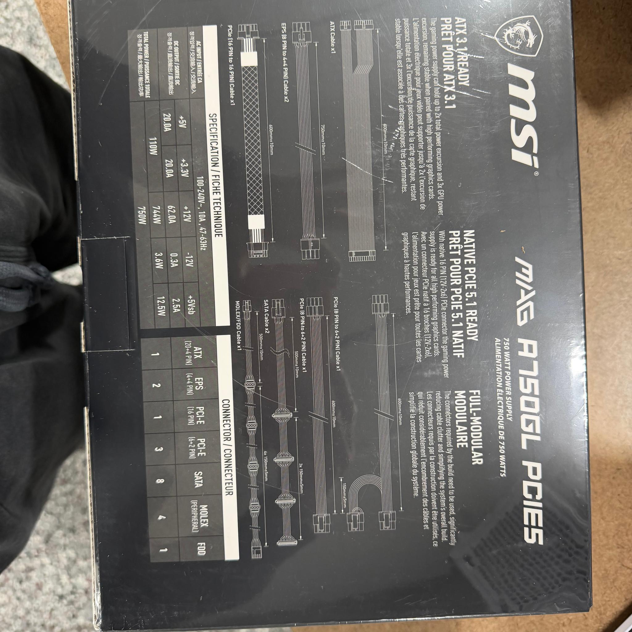 MSI Mag A750GL PCIE5