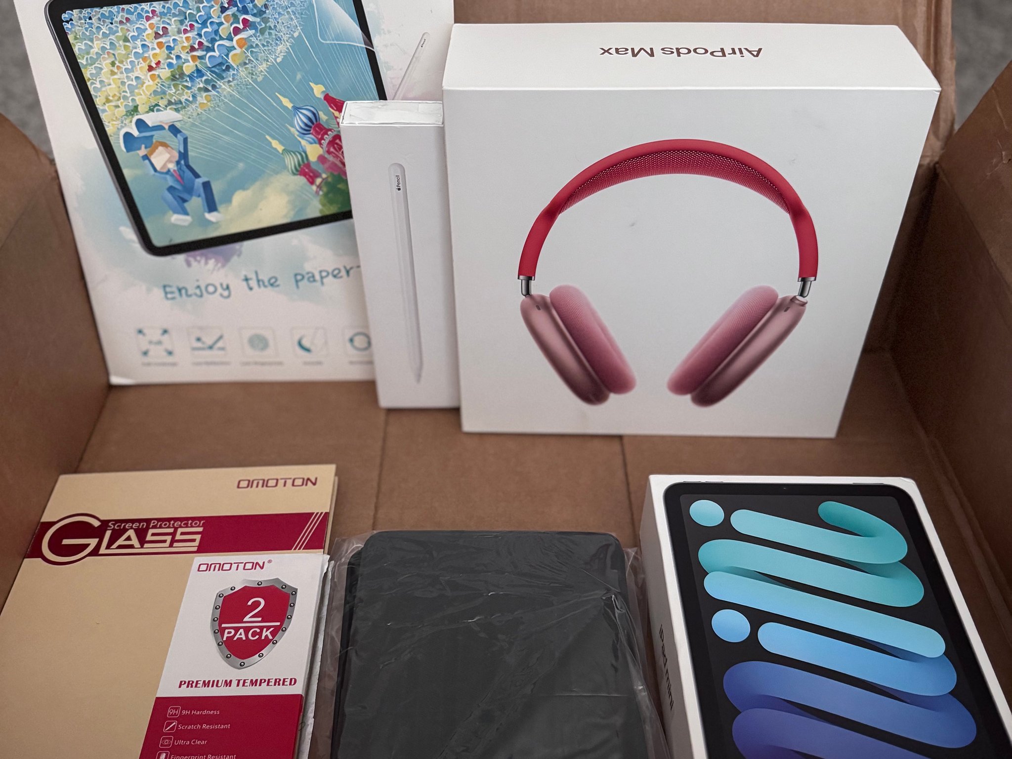 Apple Bundle – IPad Mini 6 64GB1 Wi‑Fi + Apple Pencil 2 + AirPods Max Pink/Coral