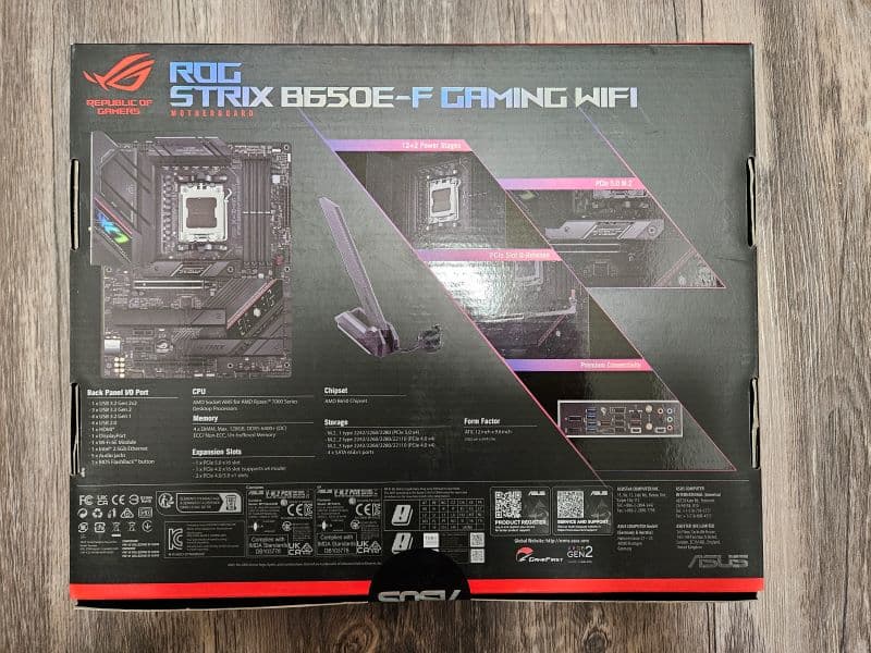 ASUS ROG STRIX B650E-F Gaming Wifi Motherboard Socket AM5 - Brand New in Box
