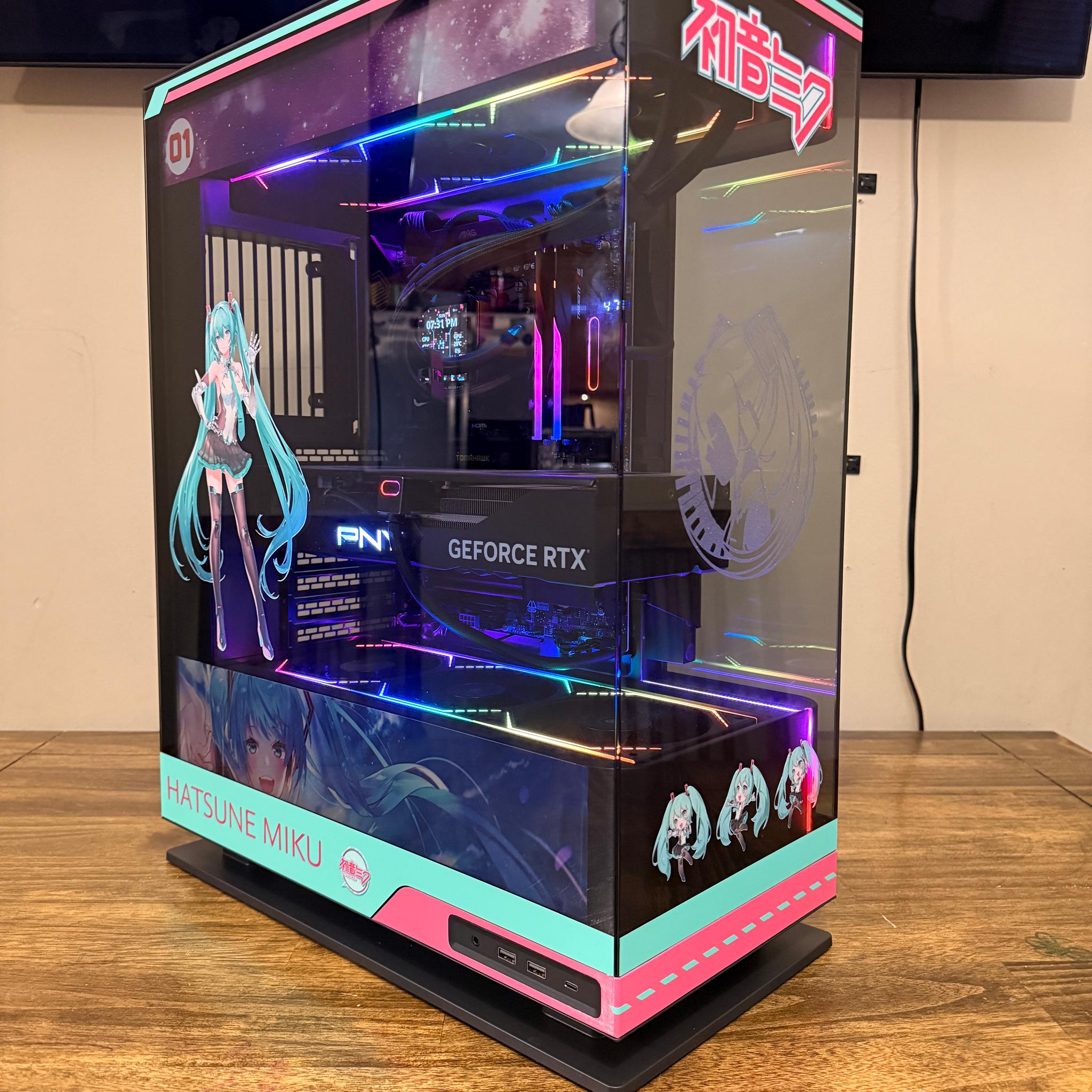 🎮 Hatsune Miku Edition Gaming PC – RTX 4080 SUPER + Ryzen 7 9800X3D 🚀