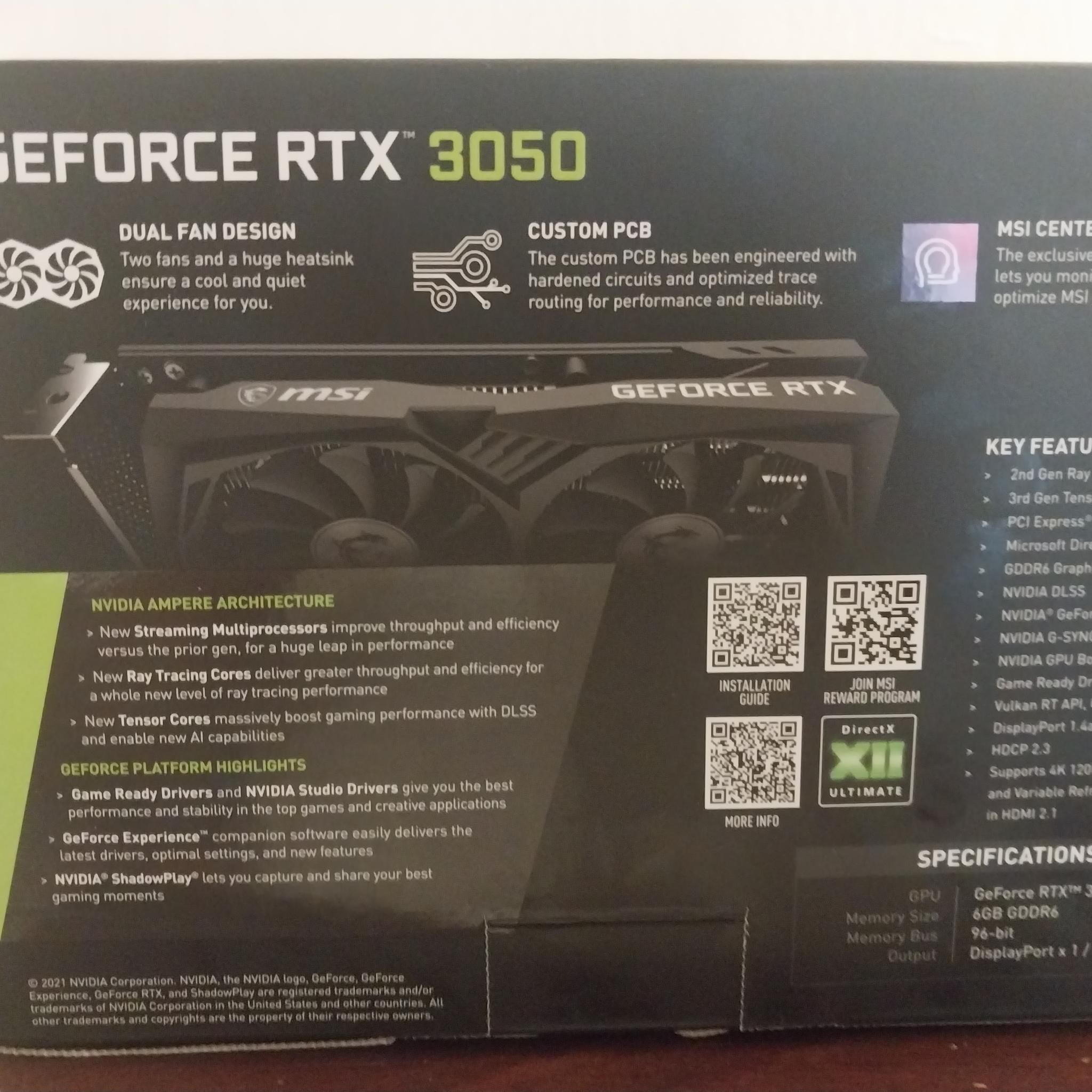 NVIDIA GeForce GTX 3050