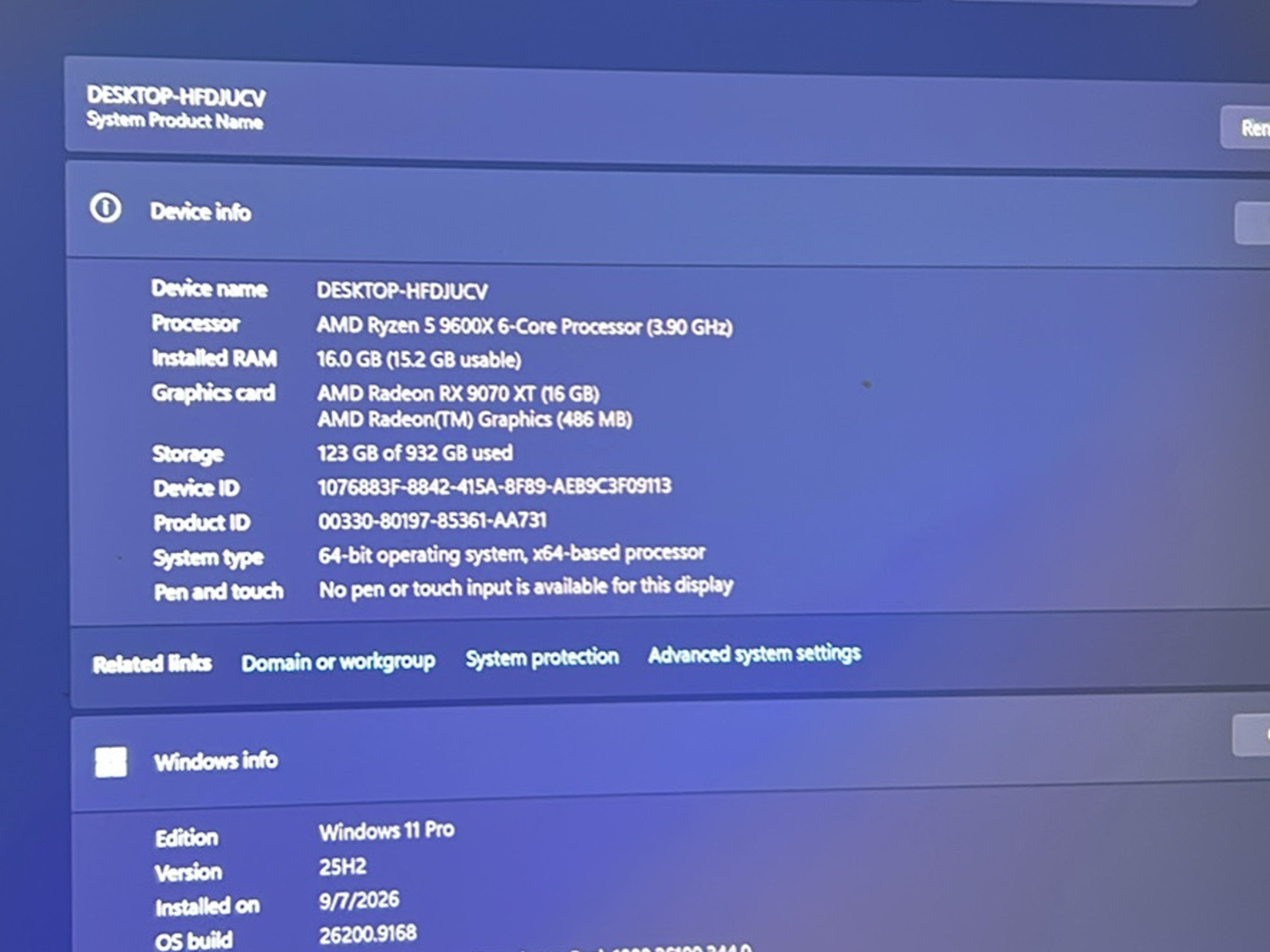 Custom RGB Gaming PC - Ryzen 5 9600X, Power Color Reaper Radeon RX 9070 XT, 16GB DDR5 RAM, 1TB SSD