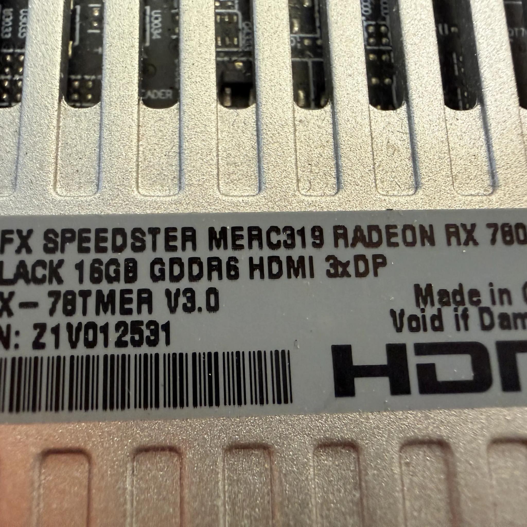 XFX Speedster Merc 319 Radeon 7800XT