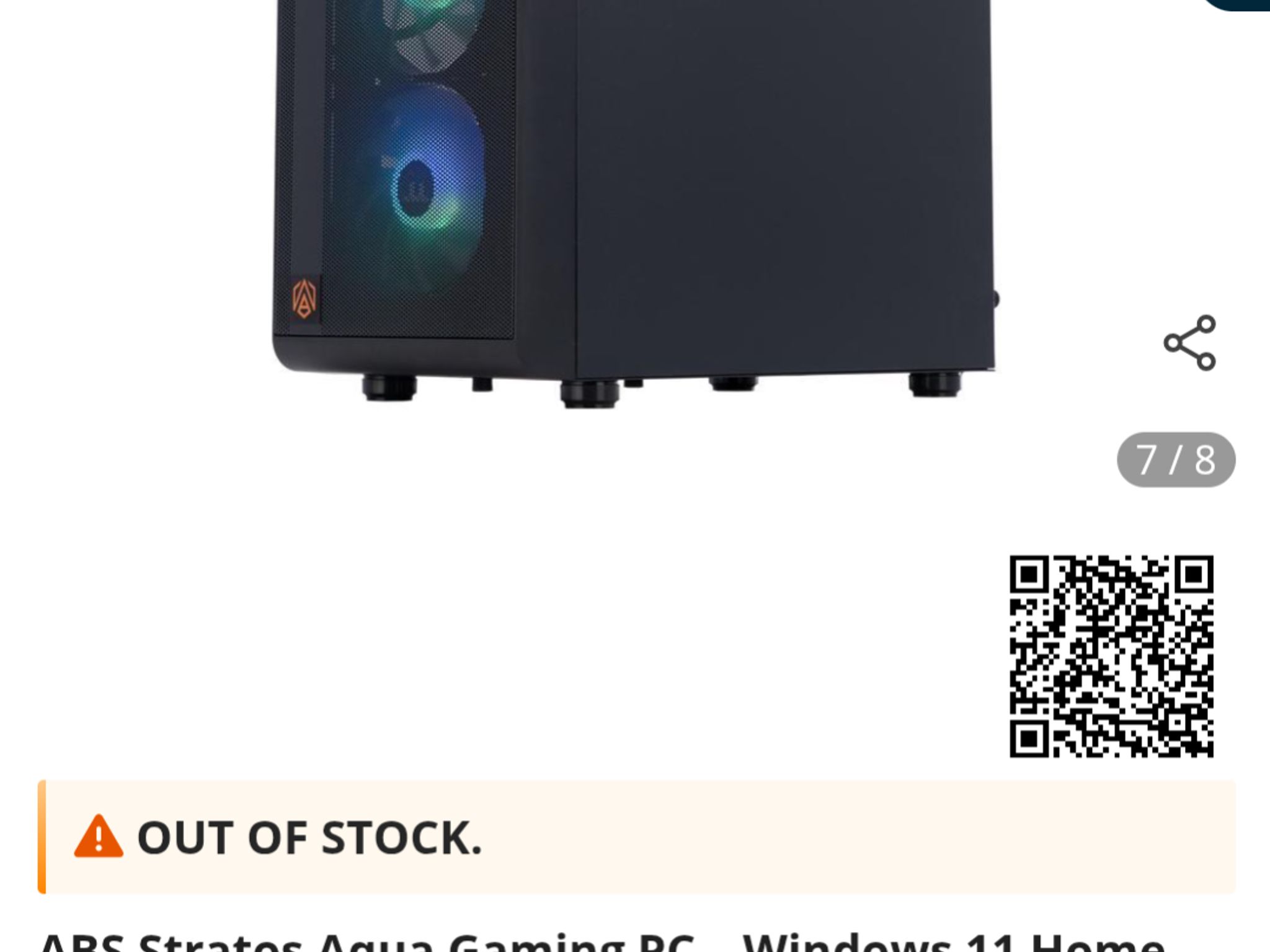 ABS Stratos Aqua Gaming PC – Windows 11 Home - Intel i7 13700F – GeForce RTX 4070