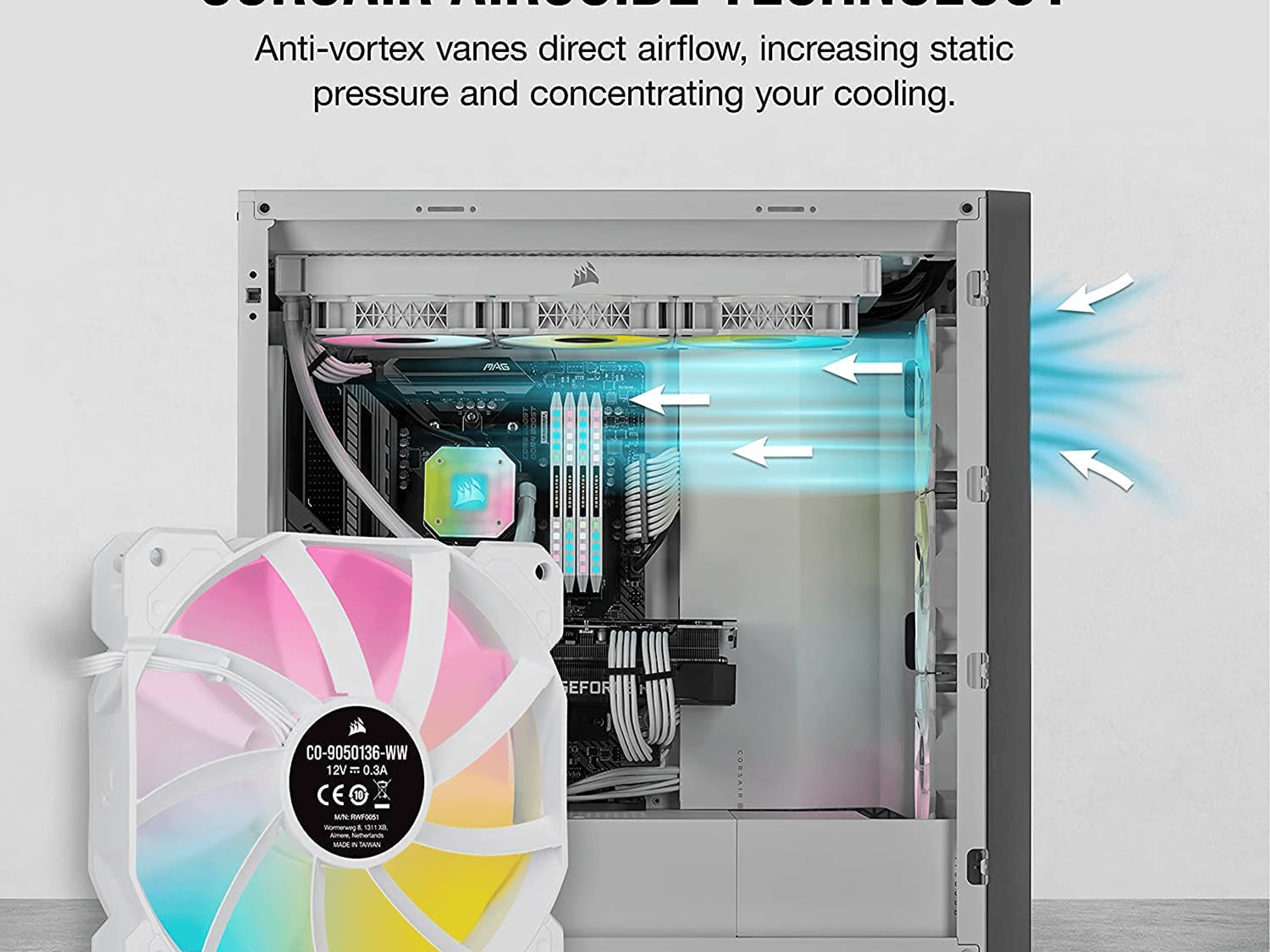 CORSAIR iCUE SP120 RGB Elite Performance 120mm White PWM