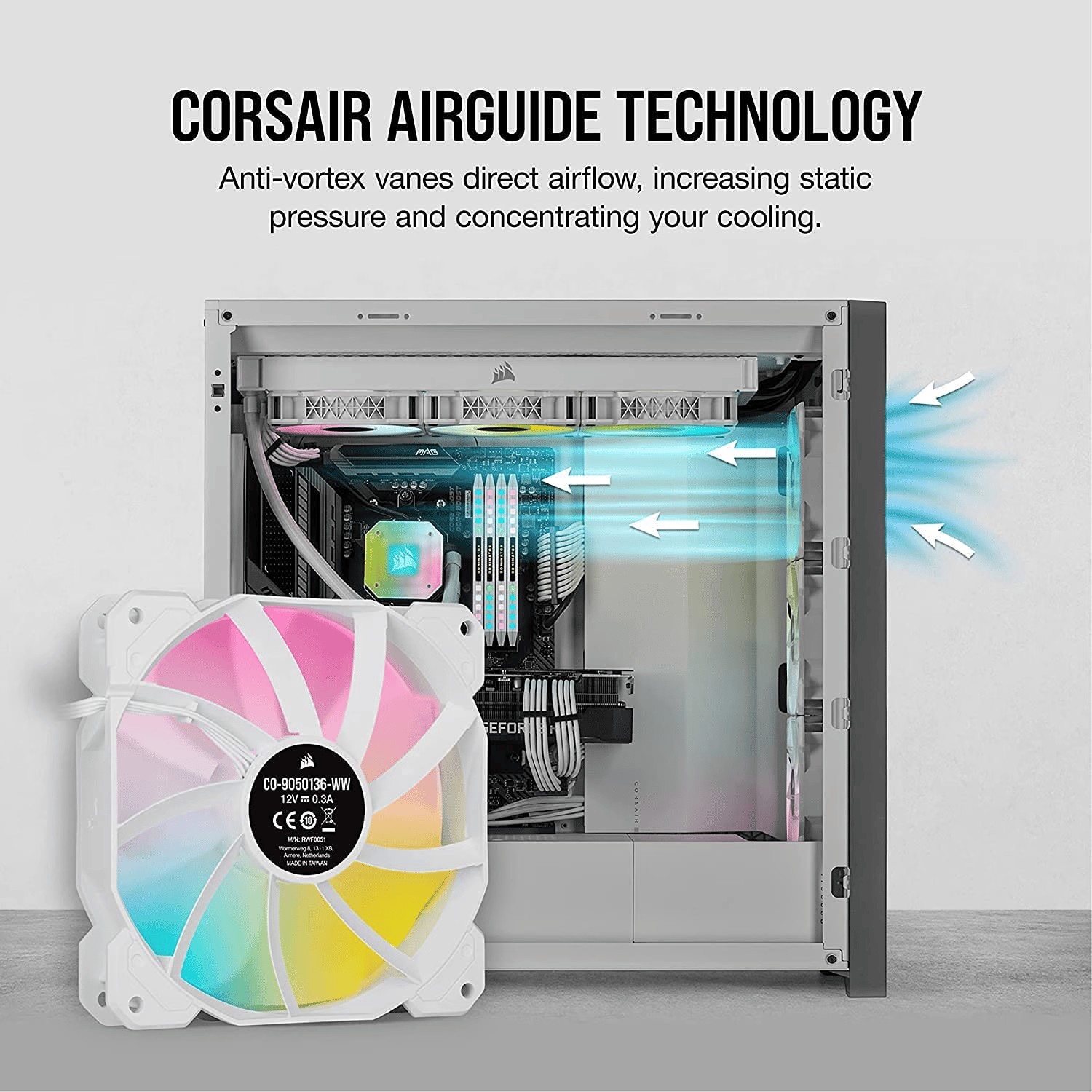 CORSAIR iCUE SP120 RGB Elite Performance 120mm White PWM