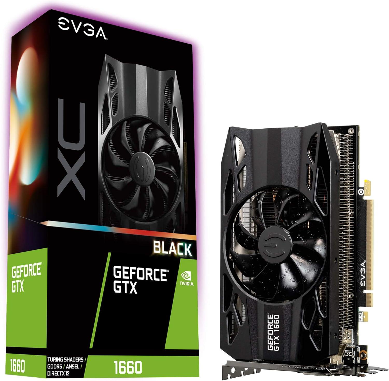 EVGA XC Gaming GeForce GTX 1660 Overclocked Single-Fan 6GB GDDR5 PCIe Graphics Card