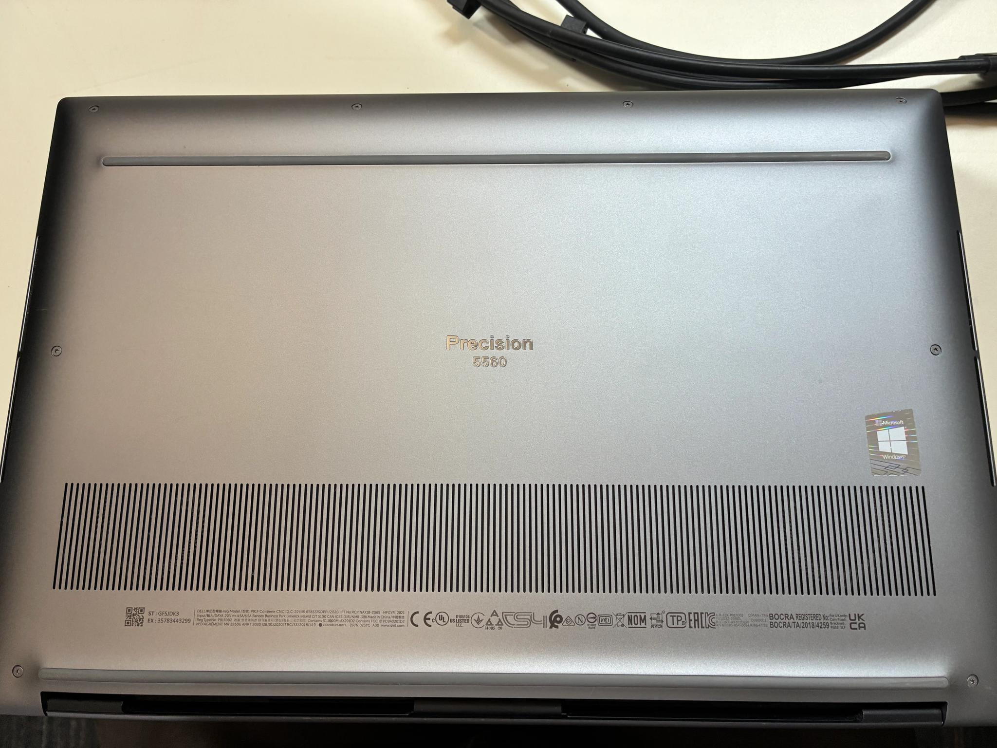 Precision 5560 - Intel Core i7-11800H and Nvidia RTX A2000 GPU