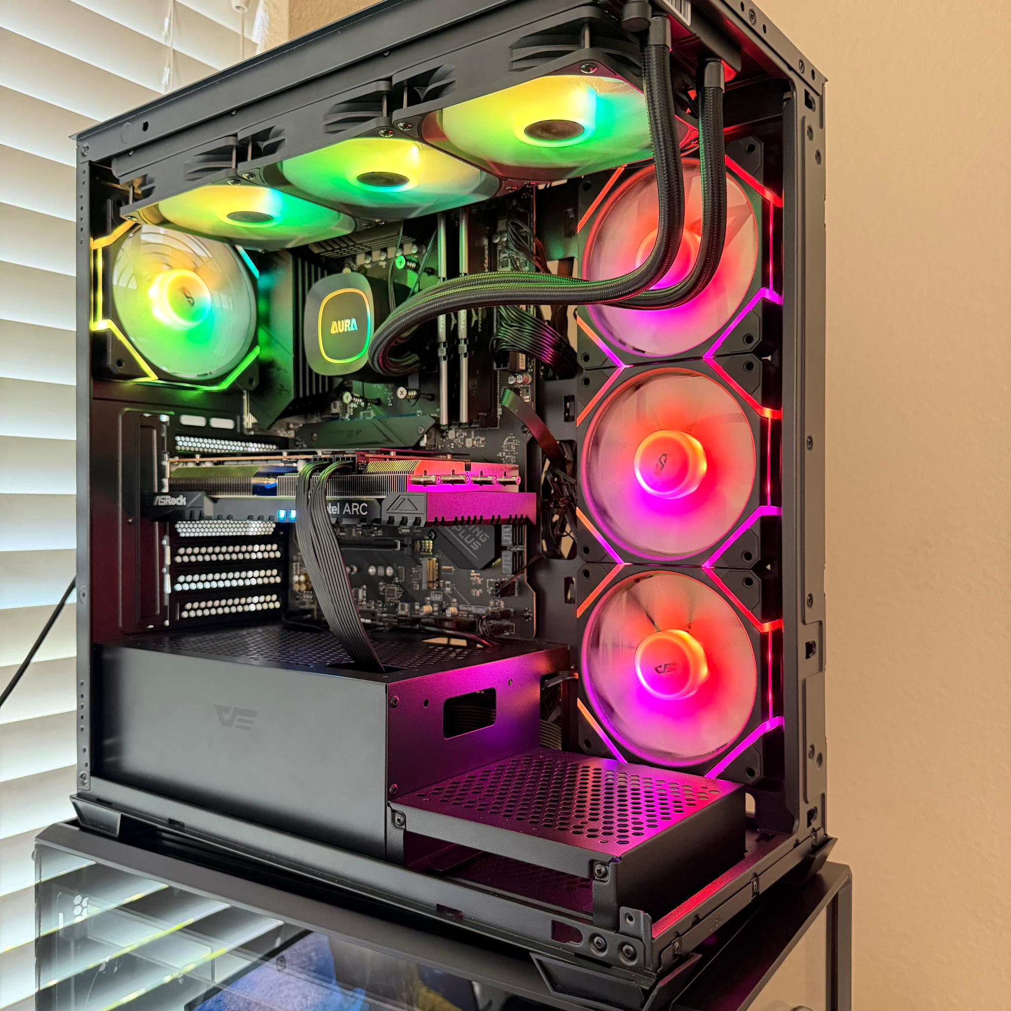 🔥 RGB Gaming PC | Intel Arc A750 8GB | Ryzen 5 5500 | 1TB | 850W PSU | 360mm AIO | WiFi 🔥
