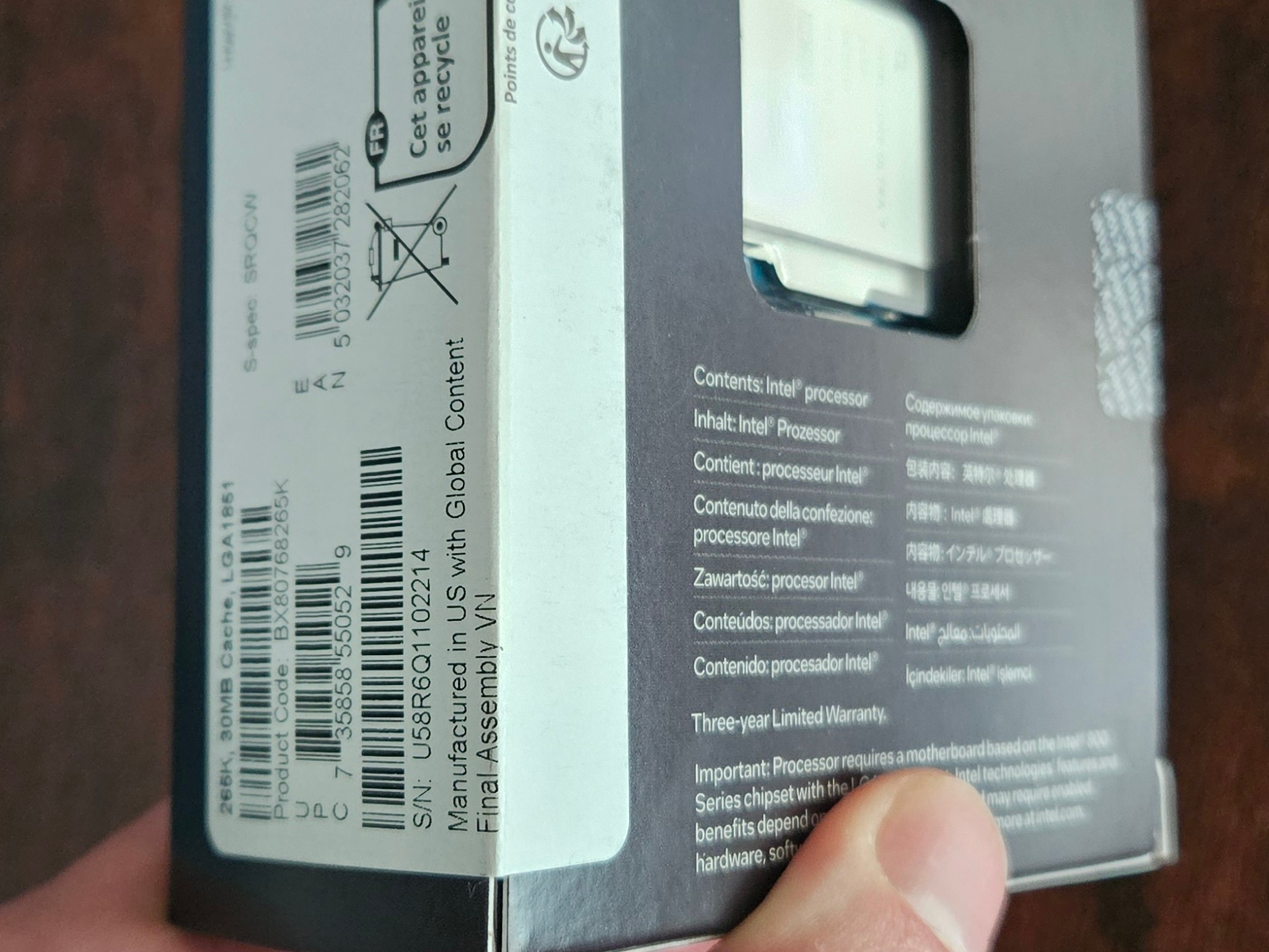 BNIB Intel Core Ultra Series 2 265K CPU