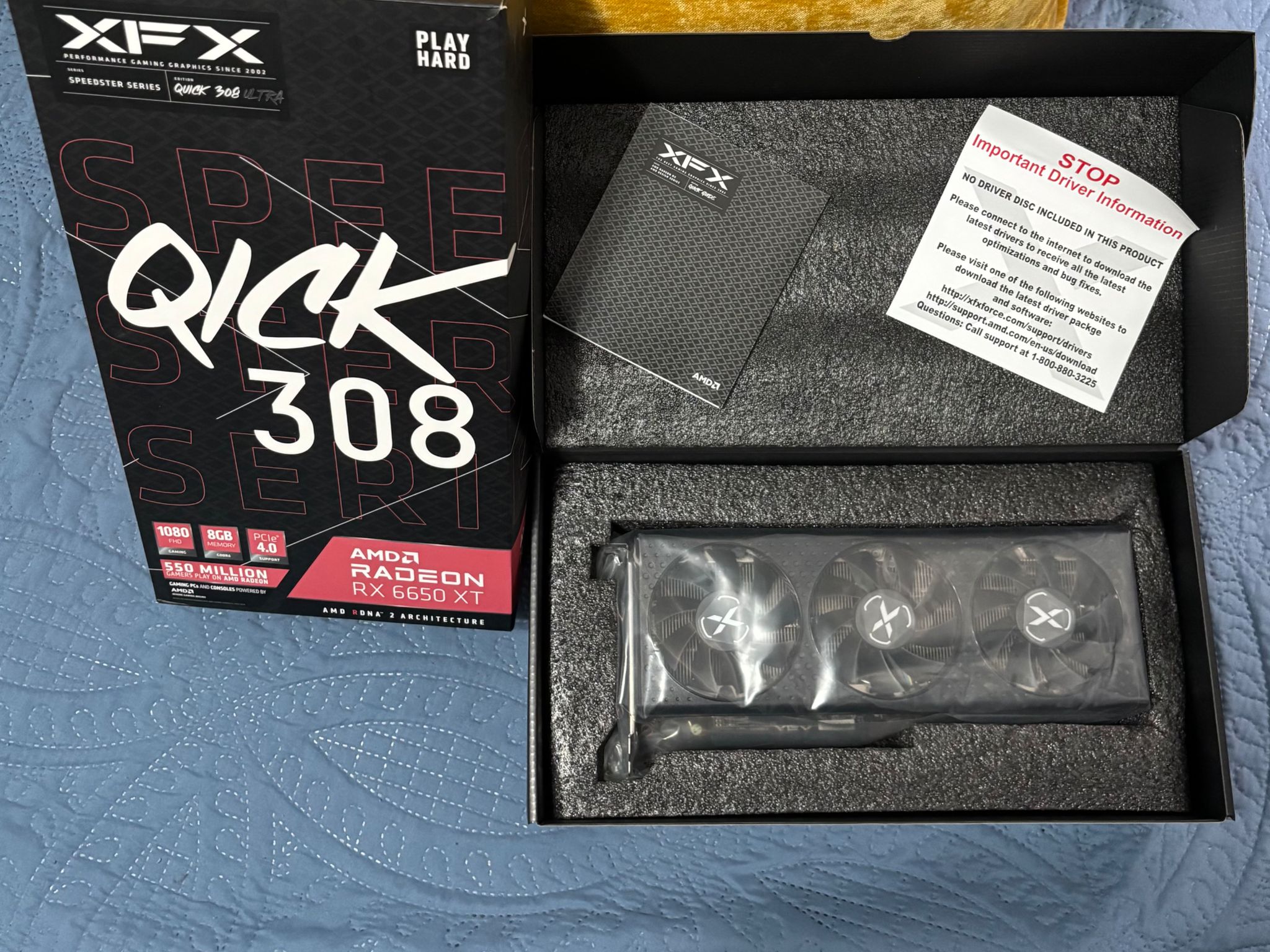 XFX Speedster QICK308 RX 6650 XT 8GB – Great 1080p/1440p Gaming Performance, Used-Good
