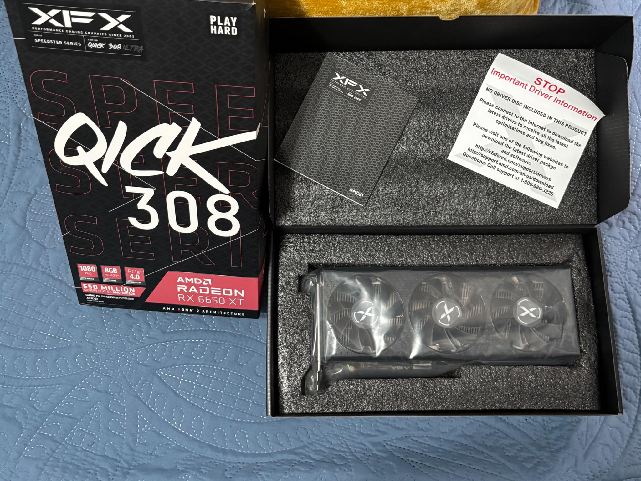 XFX Speedster QICK308 RX 6650 XT 8GB – Great 1080p/1440p Gaming Performance, Used-Good