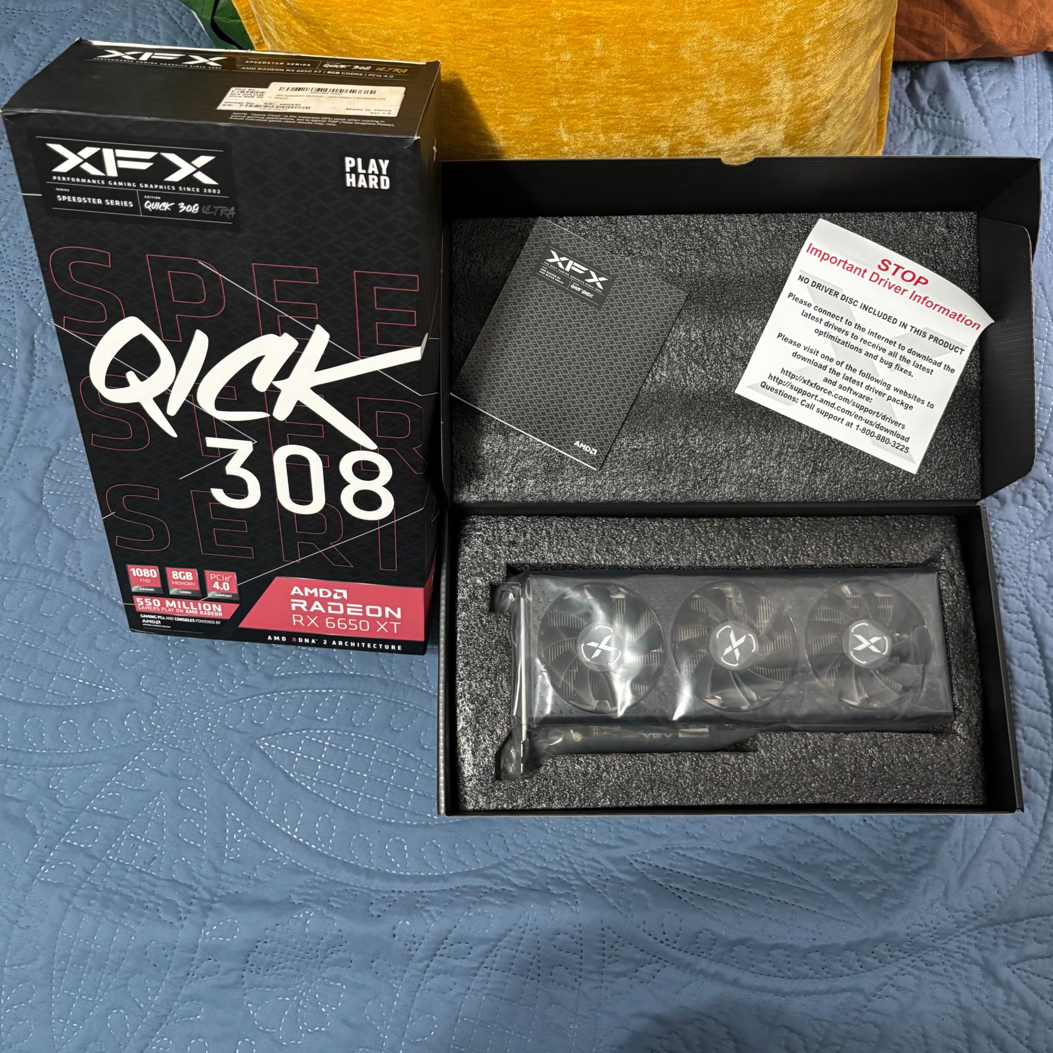 XFX Speedster QICK308 RX 6650 XT 8GB – Great 1080p/1440p Gaming Performance, Used-Good