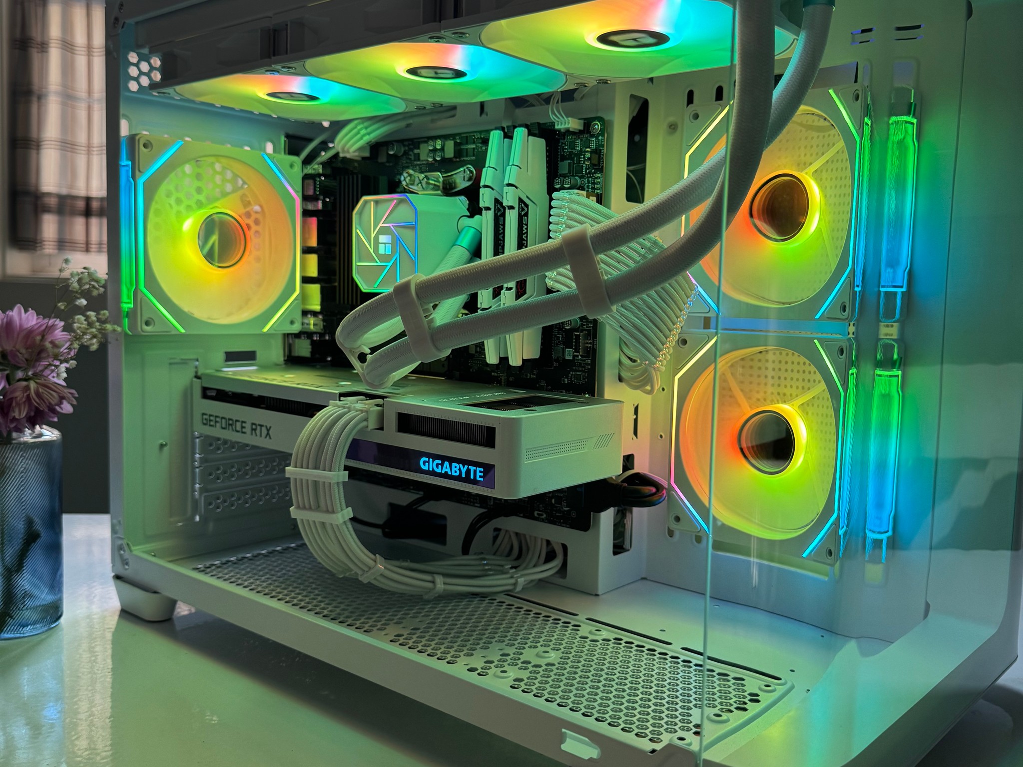 White Nova | Custom Gaming PC | 3060 TI - R5  5600G - 32GB Ram - 1 TB Nvme