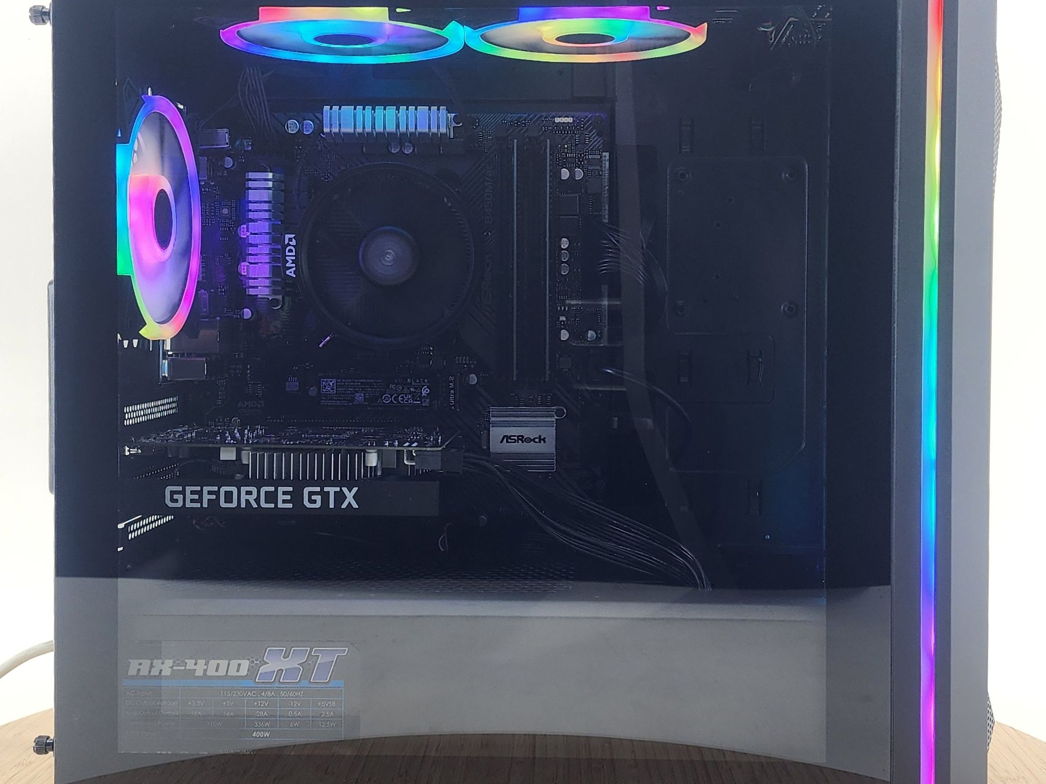 Gaming PC Ryzen 7 2700X 16GB RAM 256GB SSD + 1TB HDD GTX 1650 SUPER 4GB Windows 11 Computer