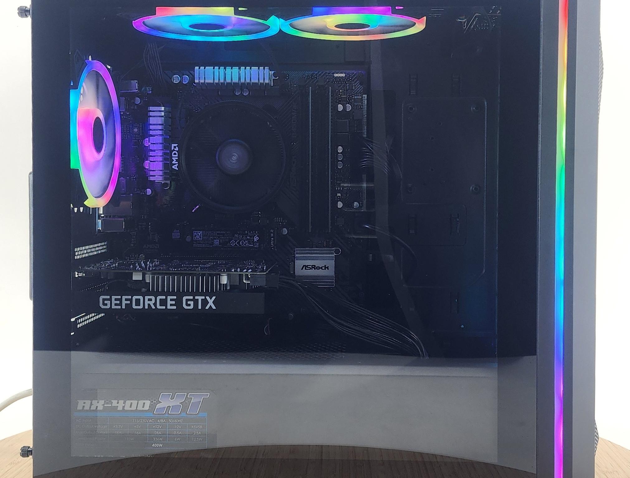 Gaming PC Ryzen 7 2700X 16GB RAM 256GB SSD + 1TB HDD GTX 1650 SUPER 4GB Windows 11 Computer