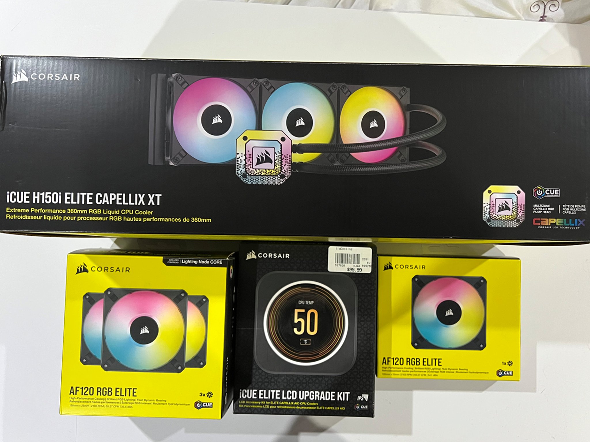 Corsair iCUE H150i Elite LCD XT Liquid CPU Cooler plus