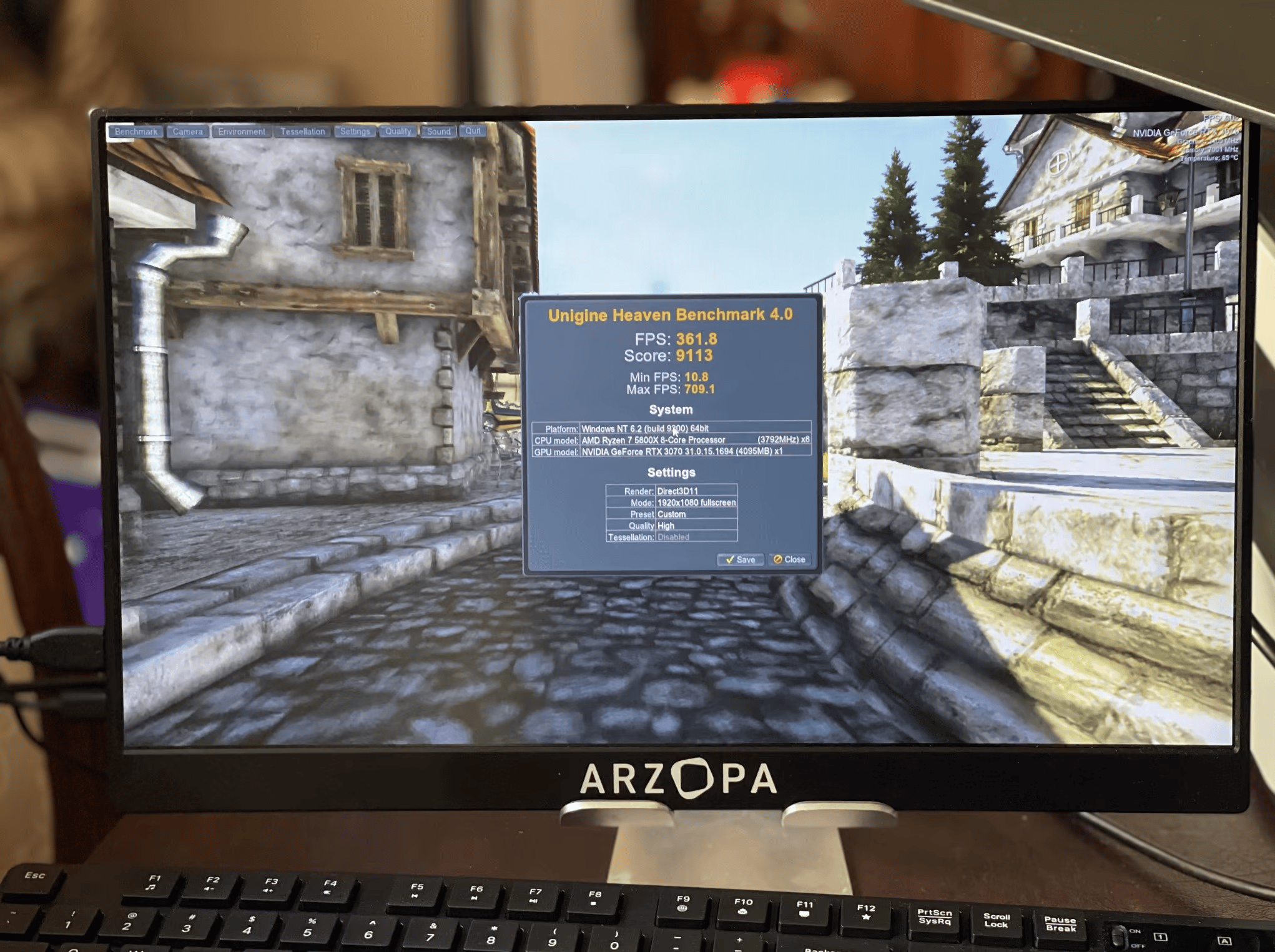 Ryzen 7 5800X, RTX 3070, 16GB 3600MHz, 1TB nvMe, ARGB fans, WiFi 6E