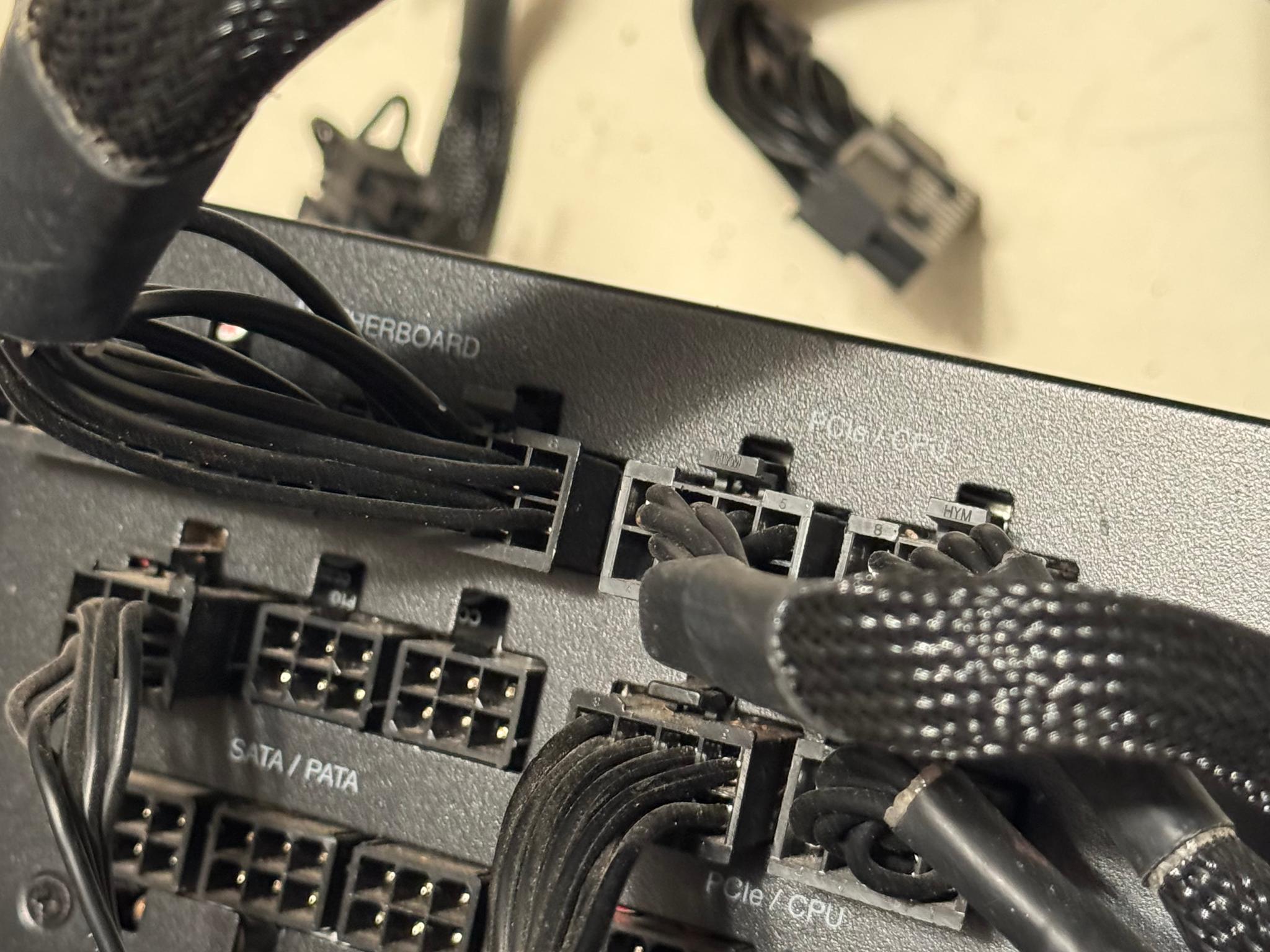 Corsair RM1000x 1000W Power Supply with cables and power cord