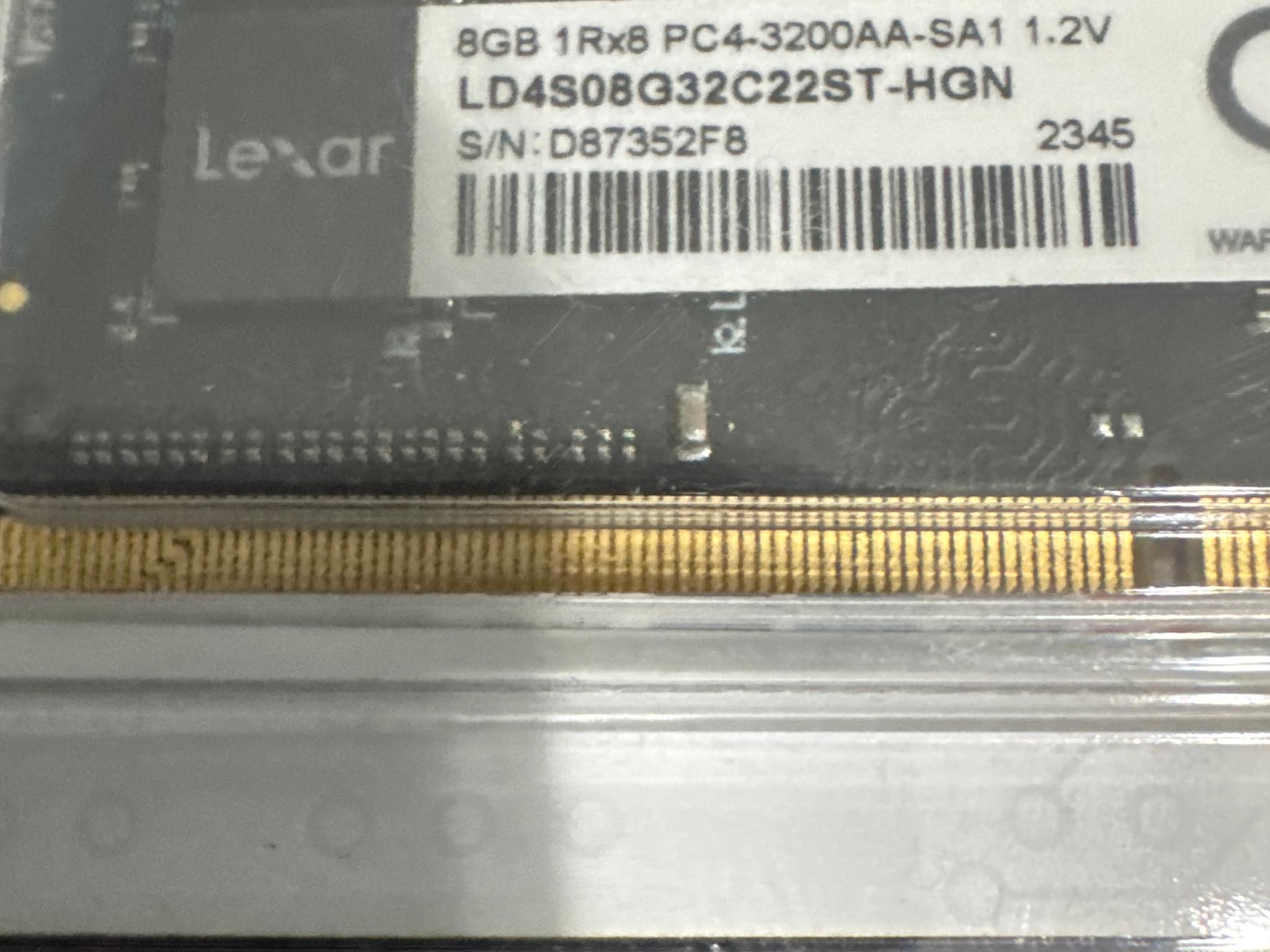 Lexar DDR4 3200mhz udimm RAM one stick