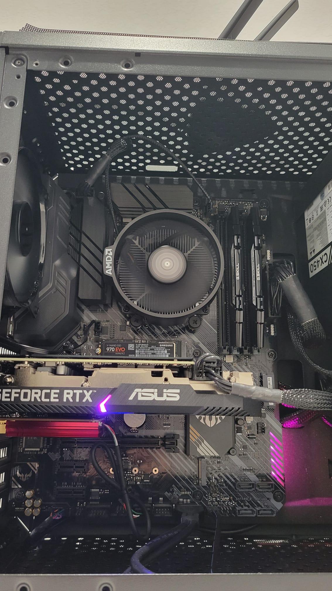 Prebuilt AMD Ryzen 5 5500 / RTX 3060 Gaming PC – 16GB RAM, 500GB NVMe, RGB Keyboard + Mouse