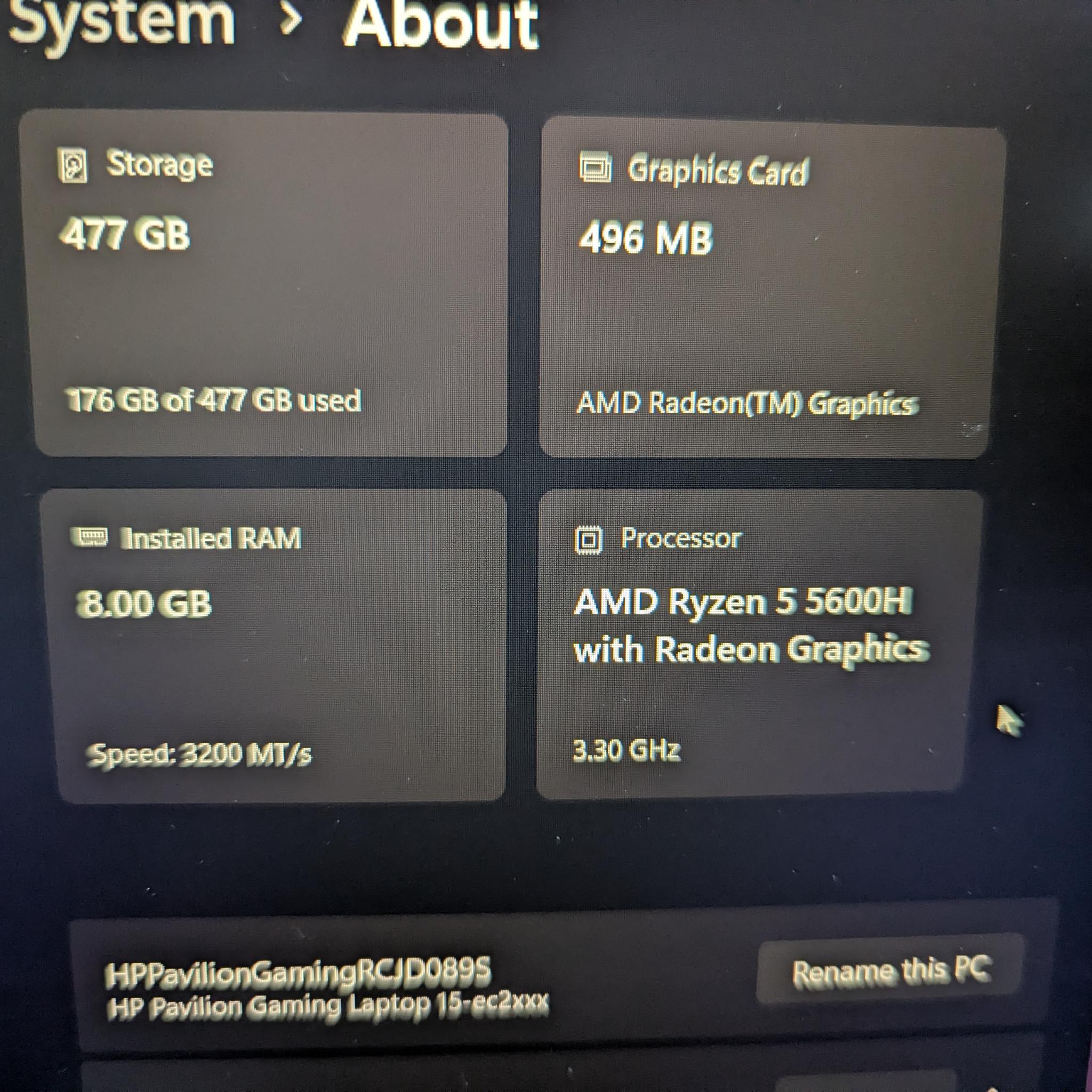 HP Pavilion Gaming Laptop (GTX 1650 Mobile) *READ DESCRIPTION*