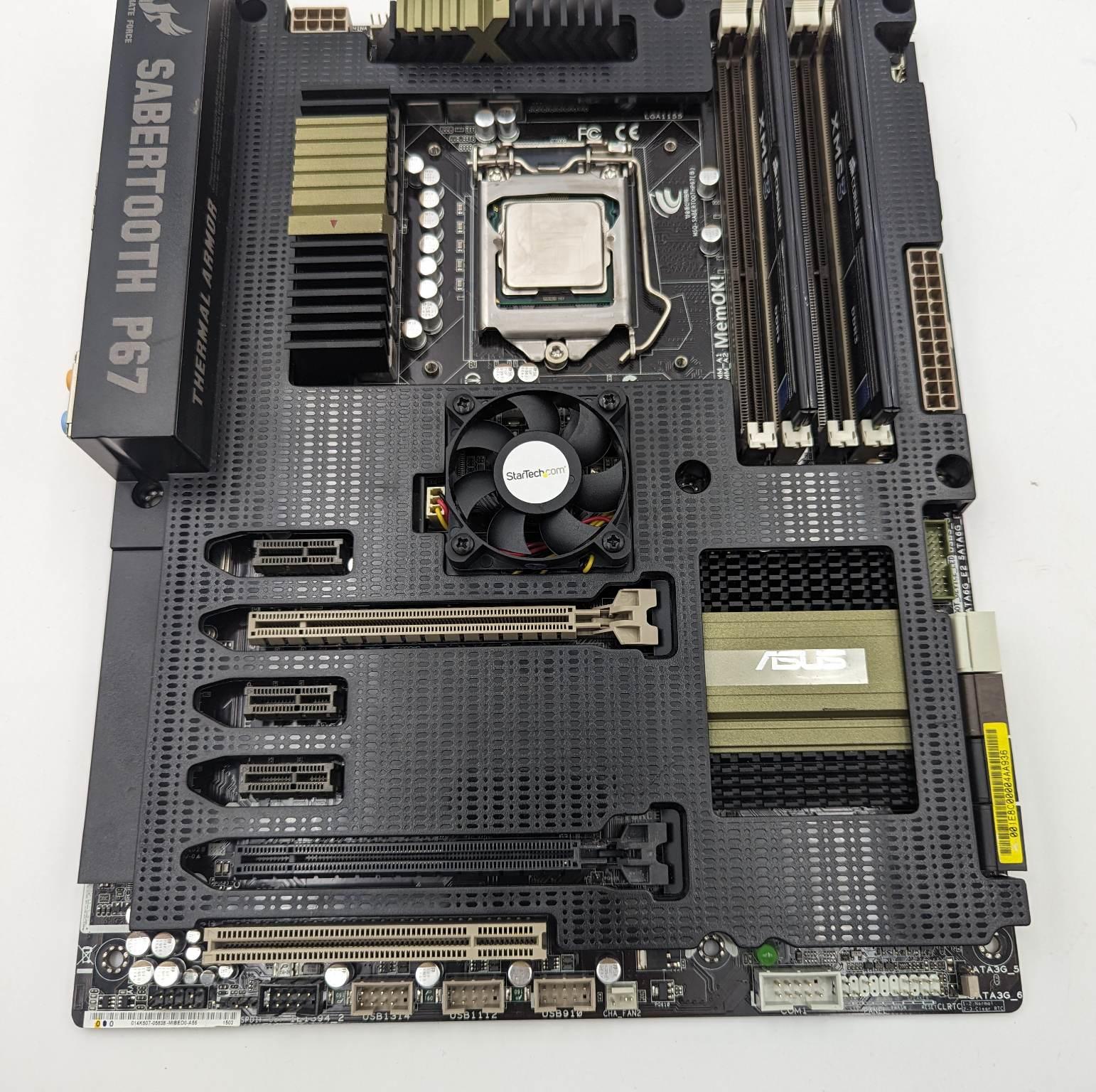 Asus P67 Sabertooth Motherboard Kit w/ i7-2600k and 8gb ram