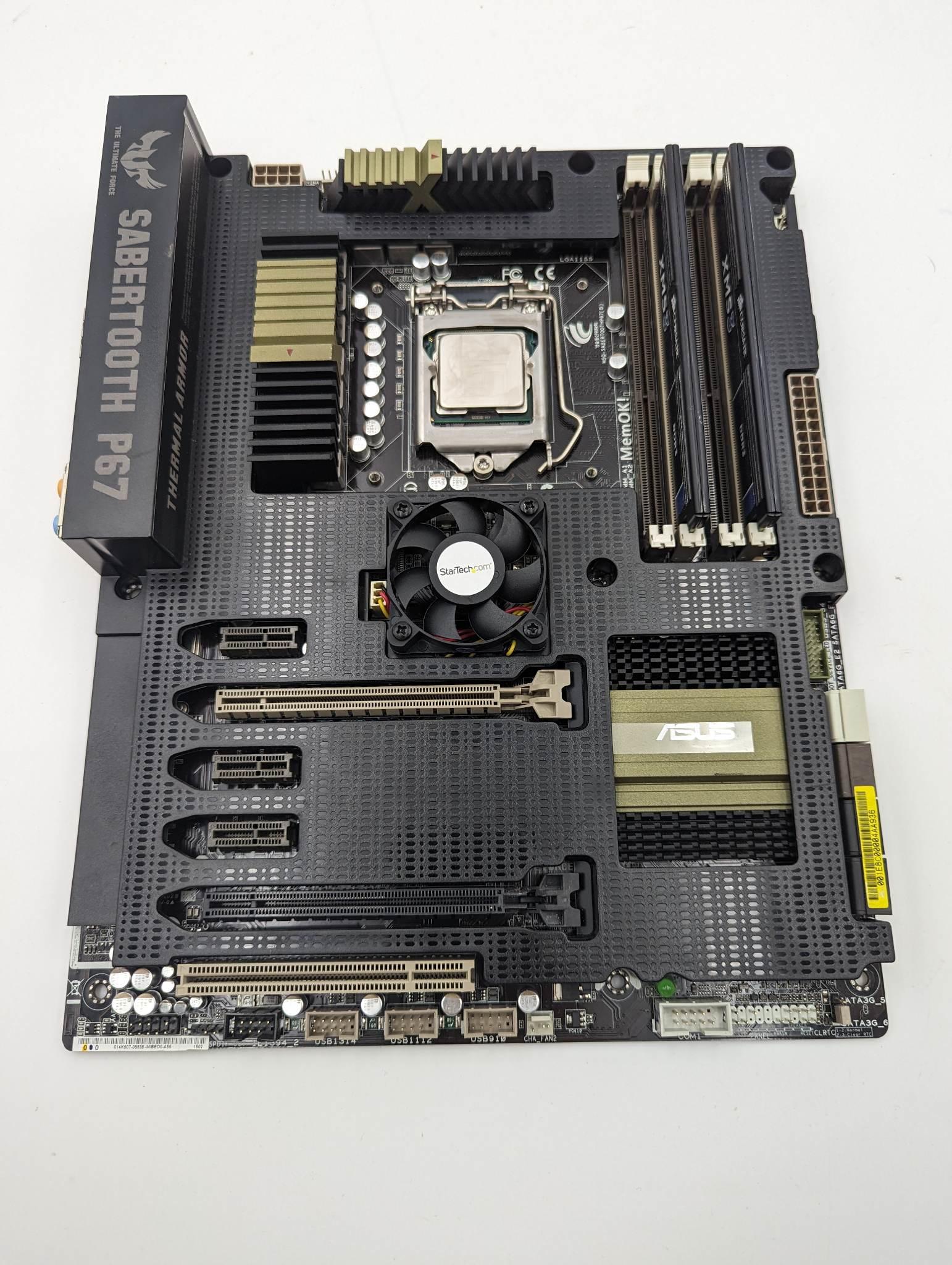 Asus P67 Sabertooth Motherboard Kit w/ i7-2600k and 8gb ram