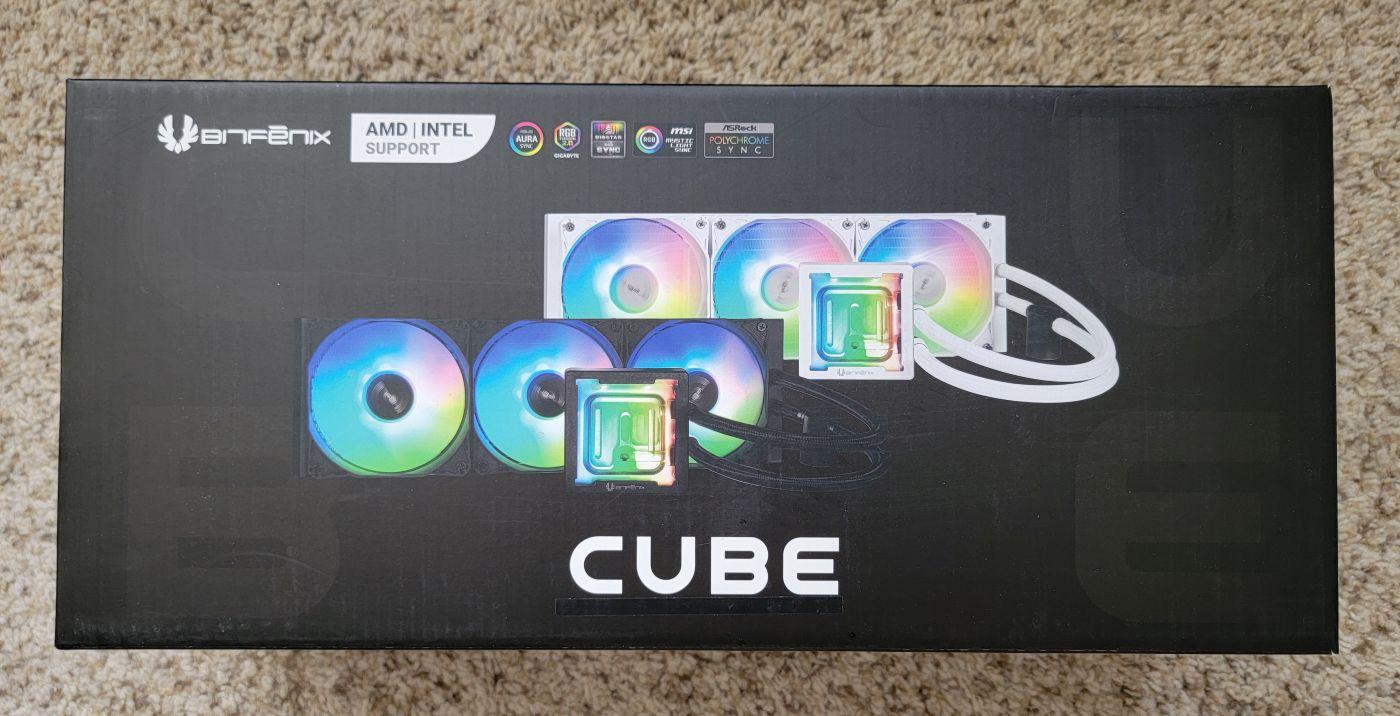 BitFenix Cube AIO ARGB CPU Liquid Cooler 360mm Radiator (Black) - Brand New In Box