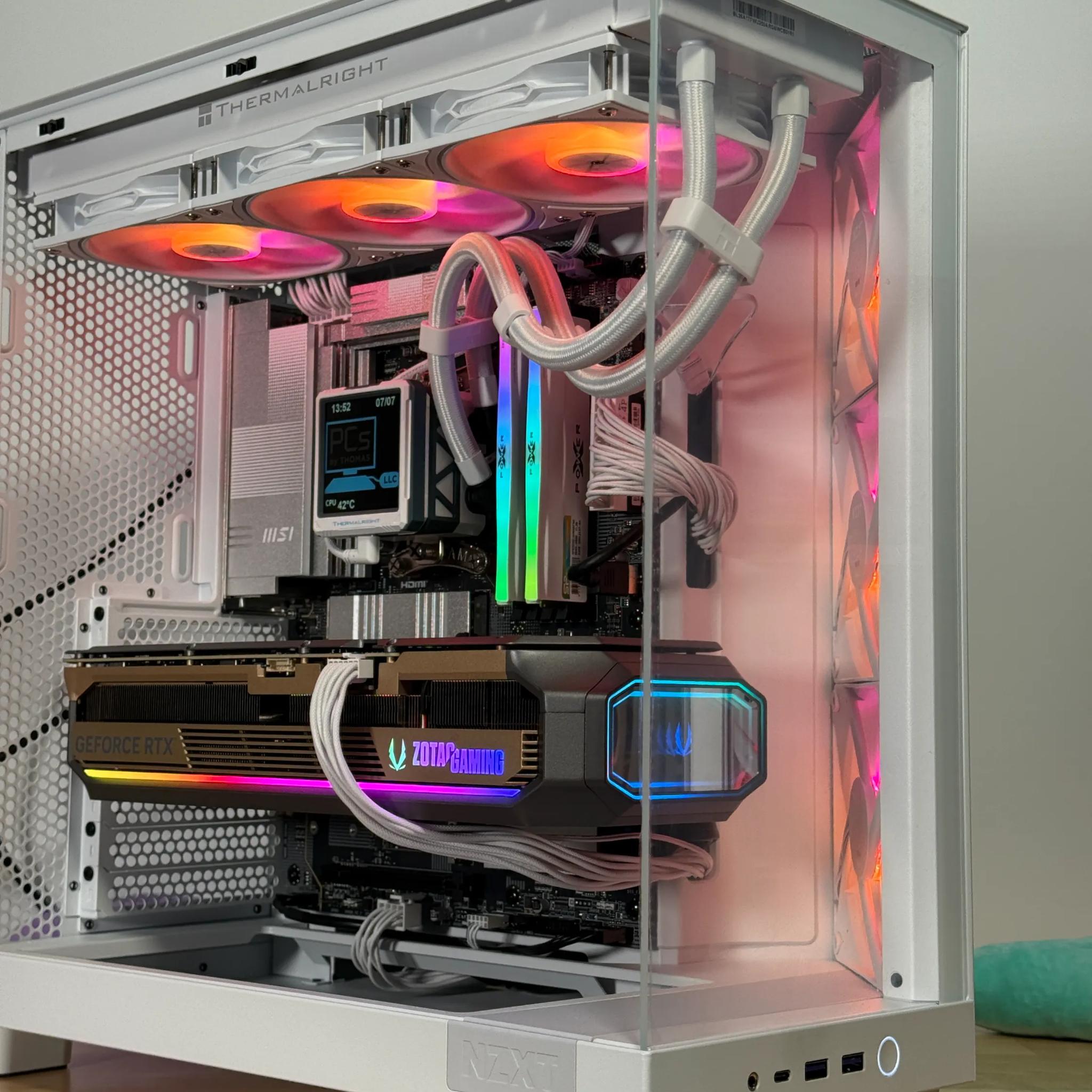 RTX 5090 Ryzen 7 9800x3d Battlestation 64gb DDR5 4TB NVME