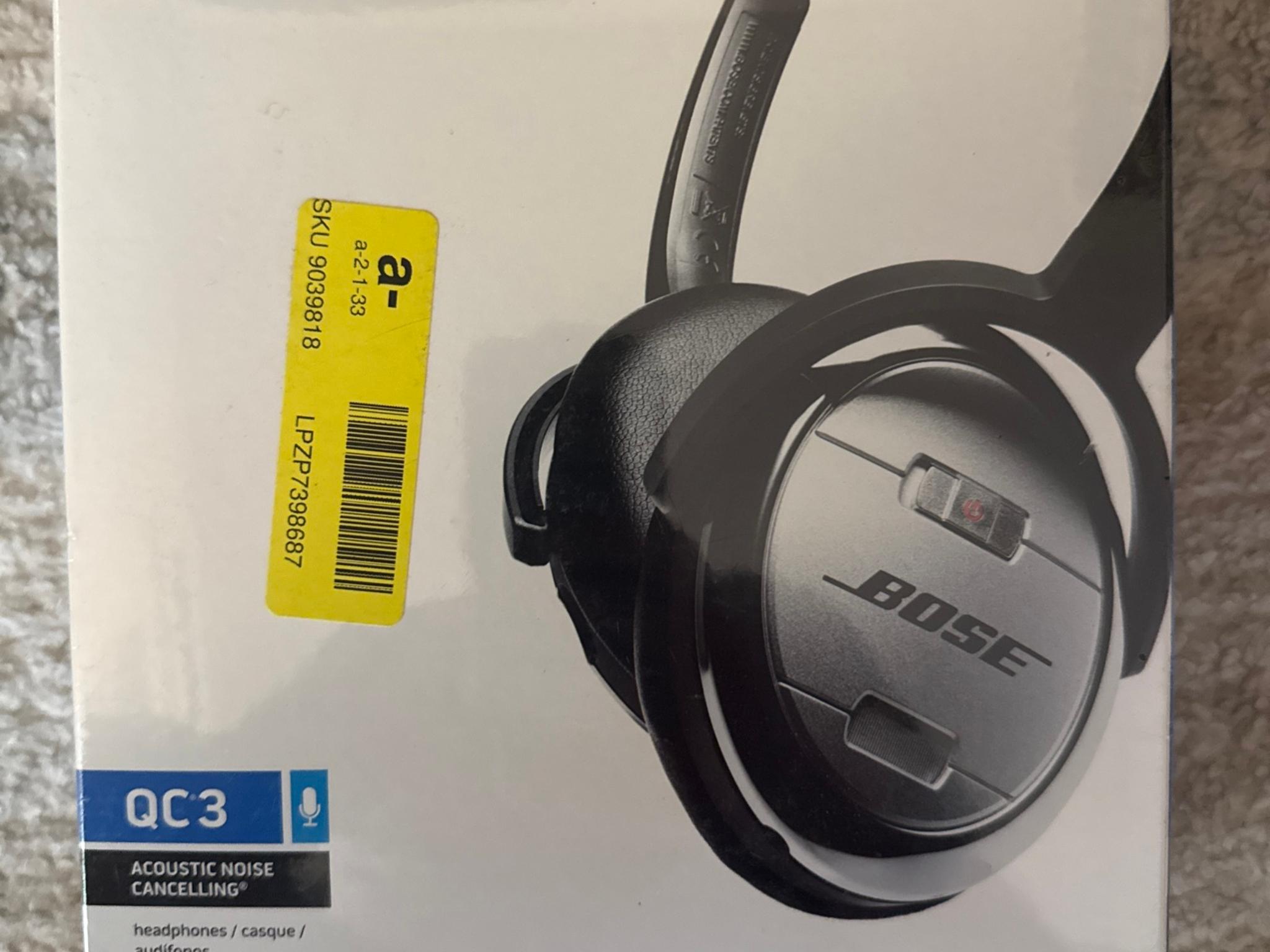 Bose QuietComfort 3 QC3 Acoustic Noise Cancelling On-ear Headphones iPod iPhone