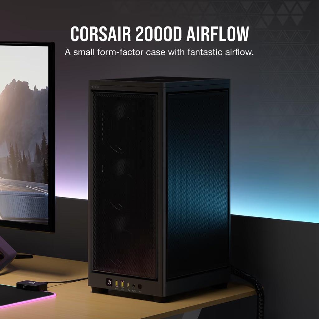 2000D AIRFLOW Mini-ITX PC Case - Black