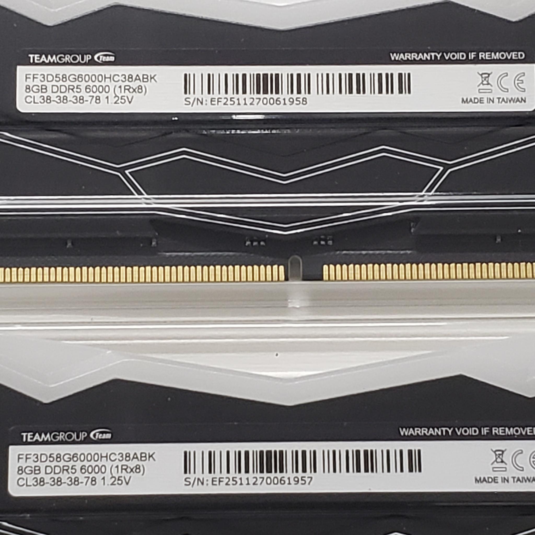 RAM on Sale! Team Group 16GB DDR5 6000 MT/s CL38 (2x8GB)