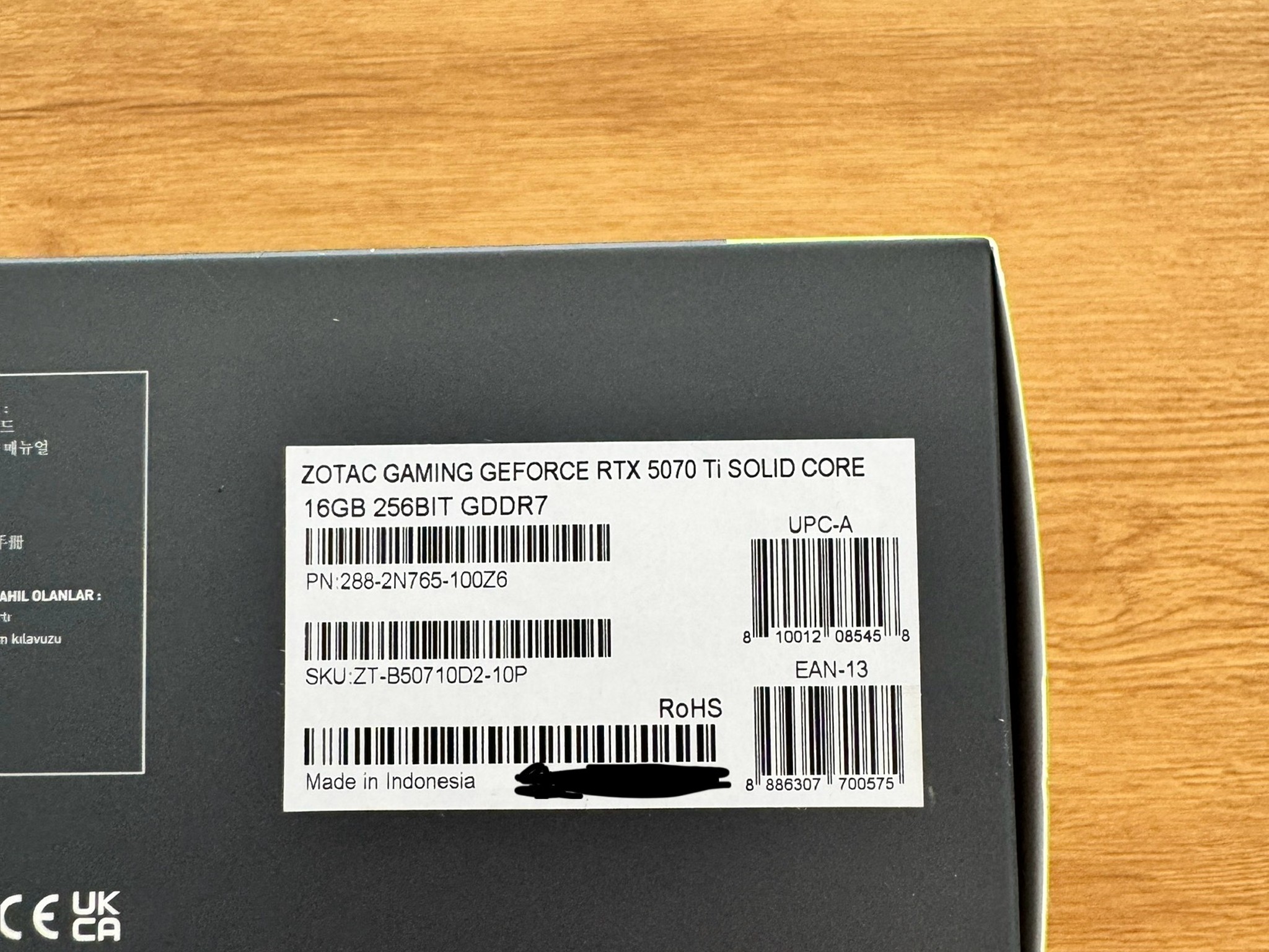 Brand New! Zotac Gaming RTX 5070Ti OC