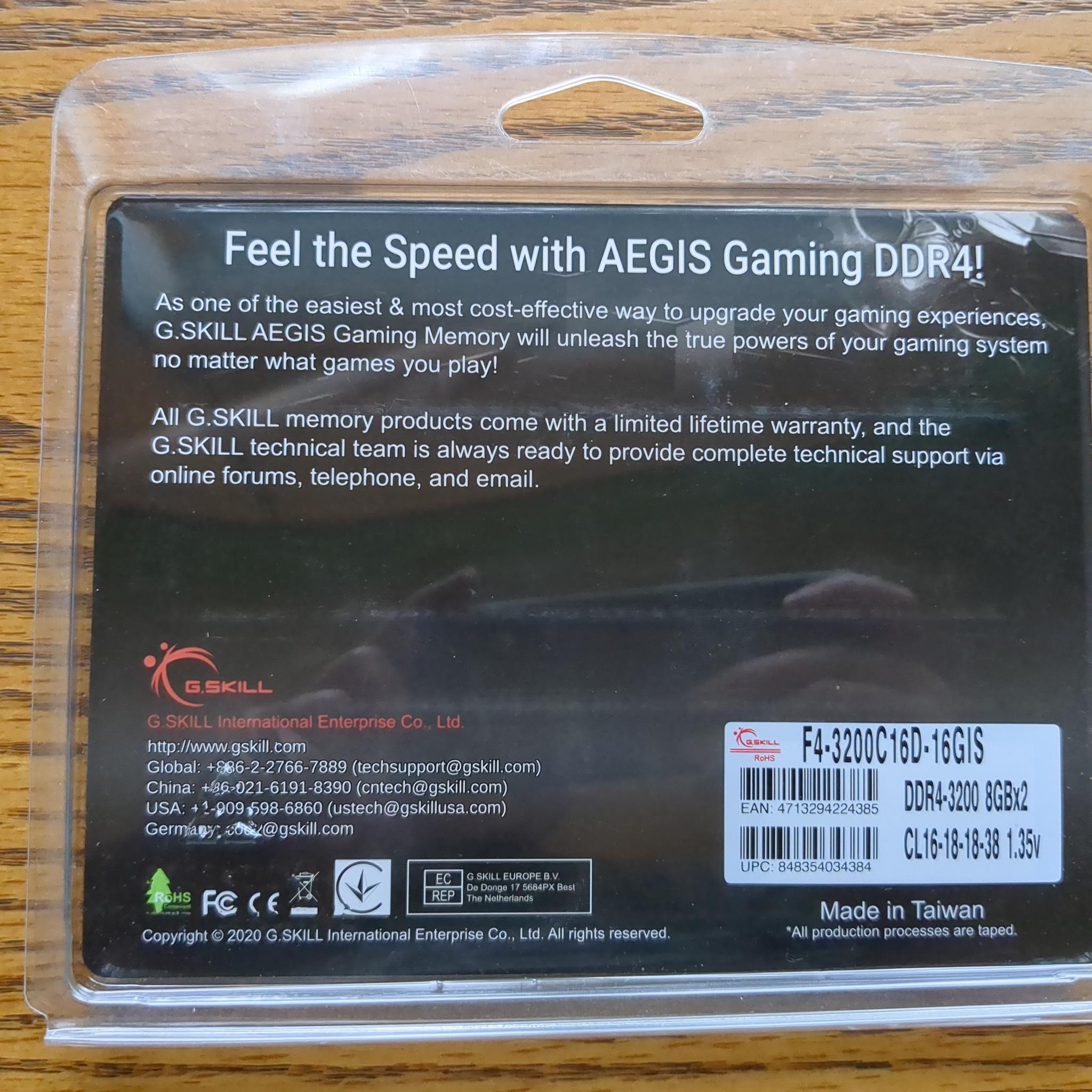 16GB DDR4 3200 CL16