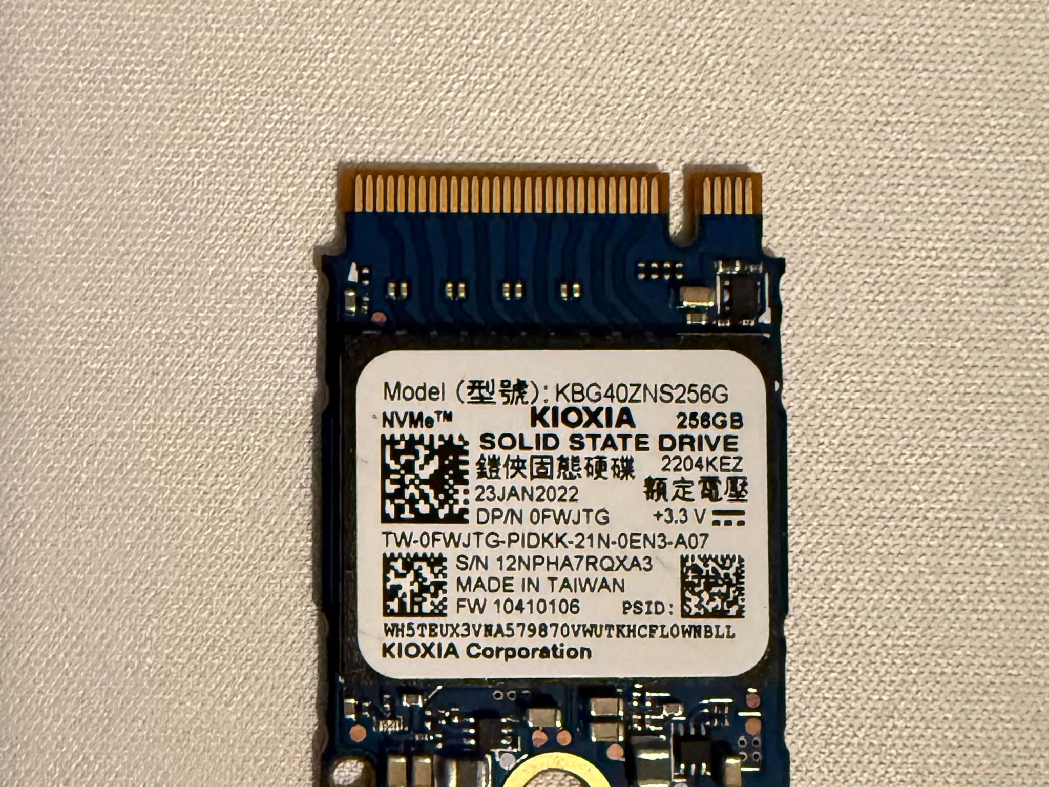 Kioxia 256GB SSD