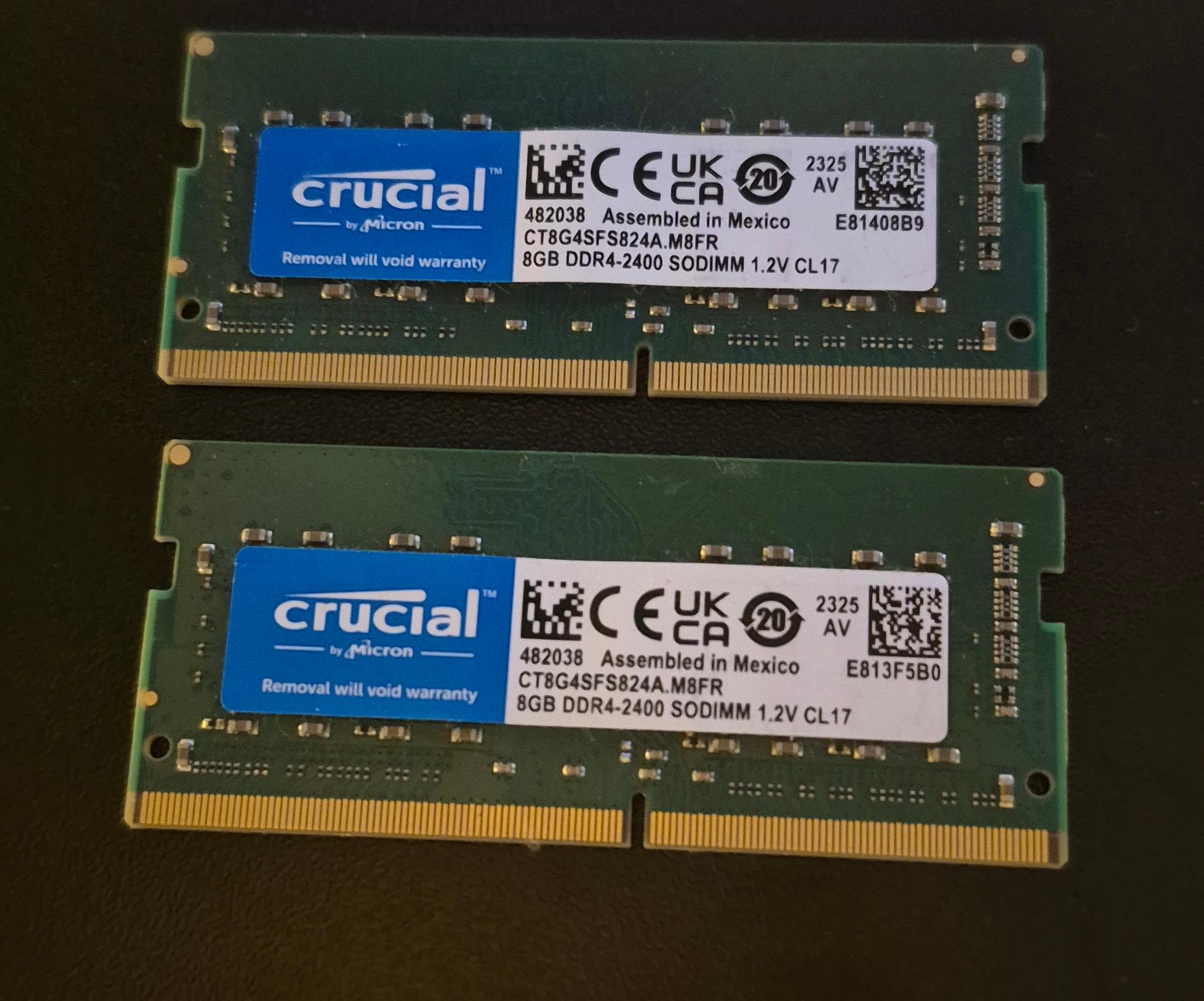 16GB DDR4 SODIMM (2x8)