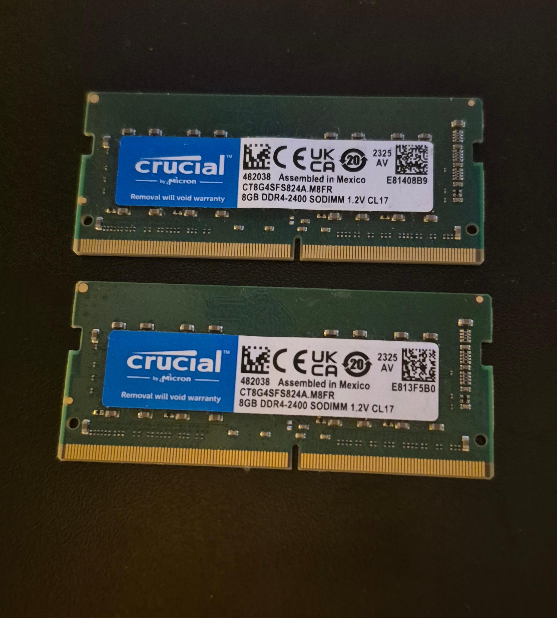16GB DDR4 SODIMM (2x8)