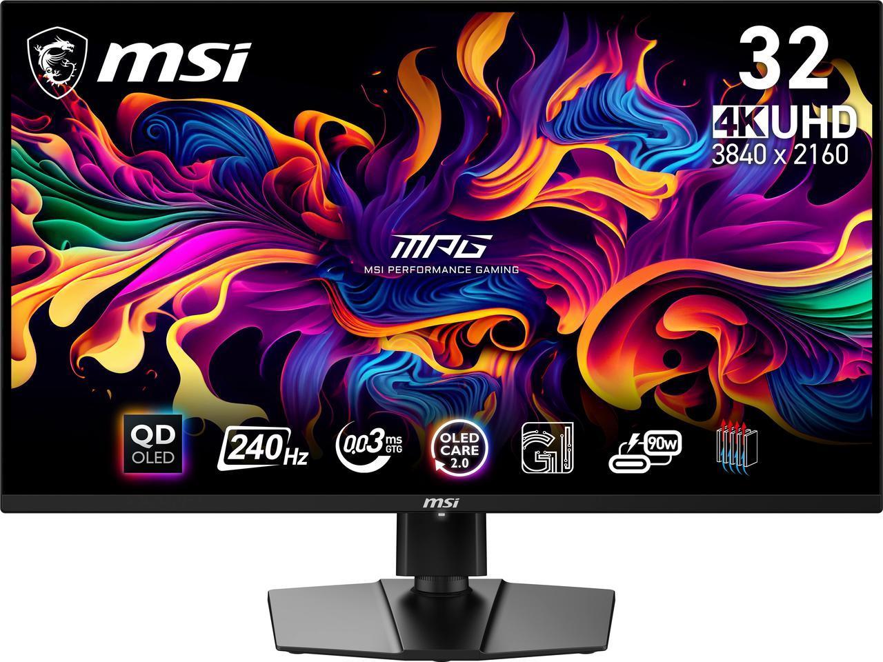 MSI MPG 321URX QD-OLED 32" 16:9, QD-OLED Gaming Monitor, 240Hz 0.03ms, 3840 x 2160 (UHD)