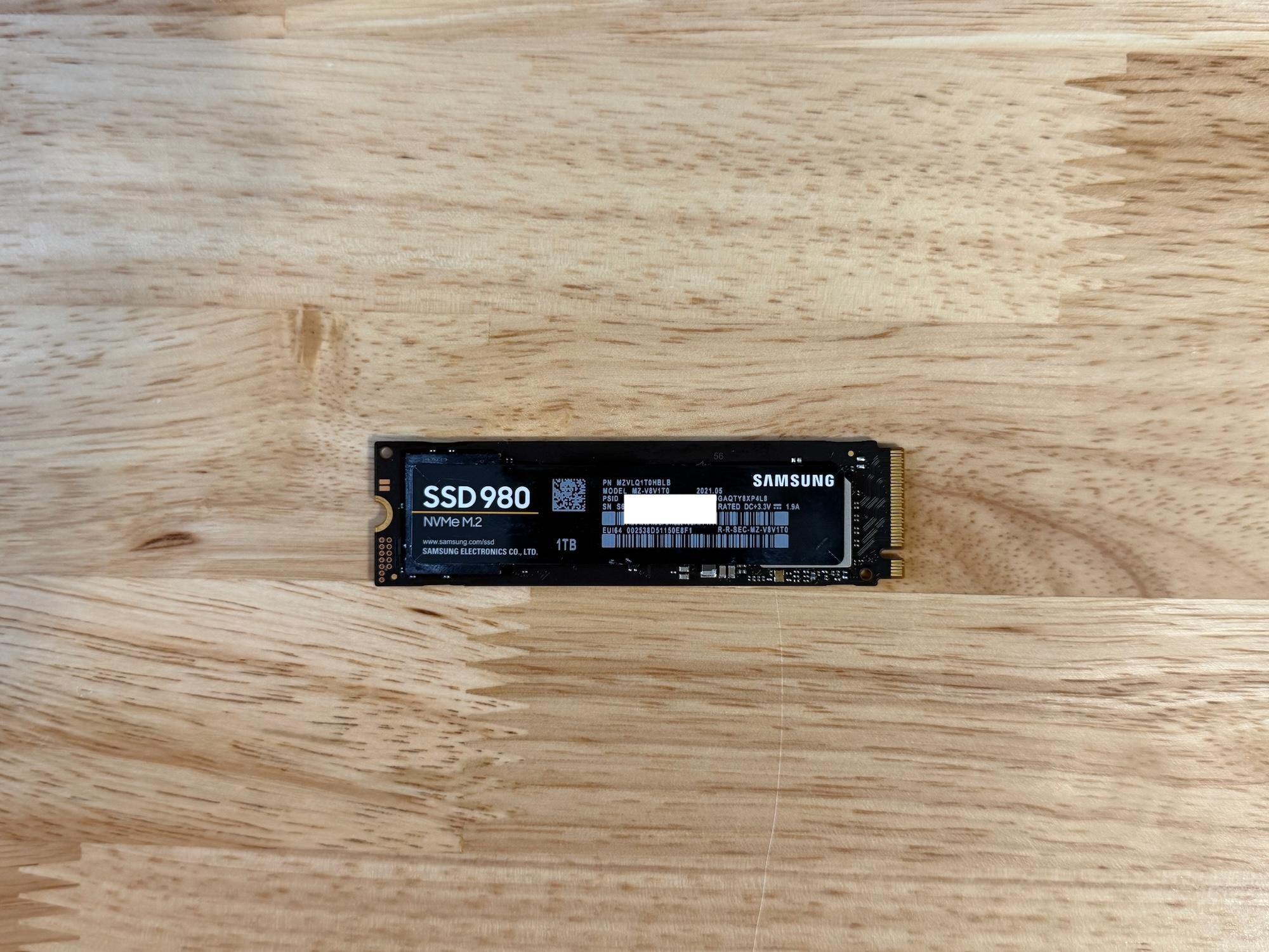 Samsung 980 1 TB M.2-2280, PCIe 3x4 NVMe