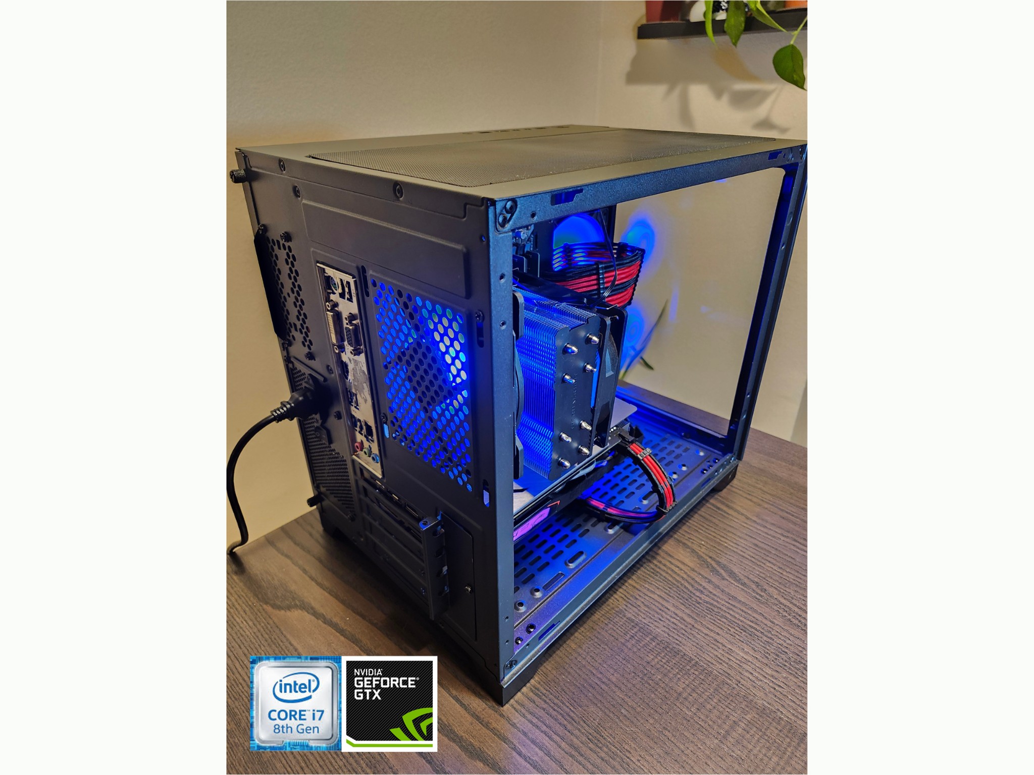 Custom Gaming PC - Intel i7-8700, GTX 1660, 16GB RAM, 500GB SSD - Black Case