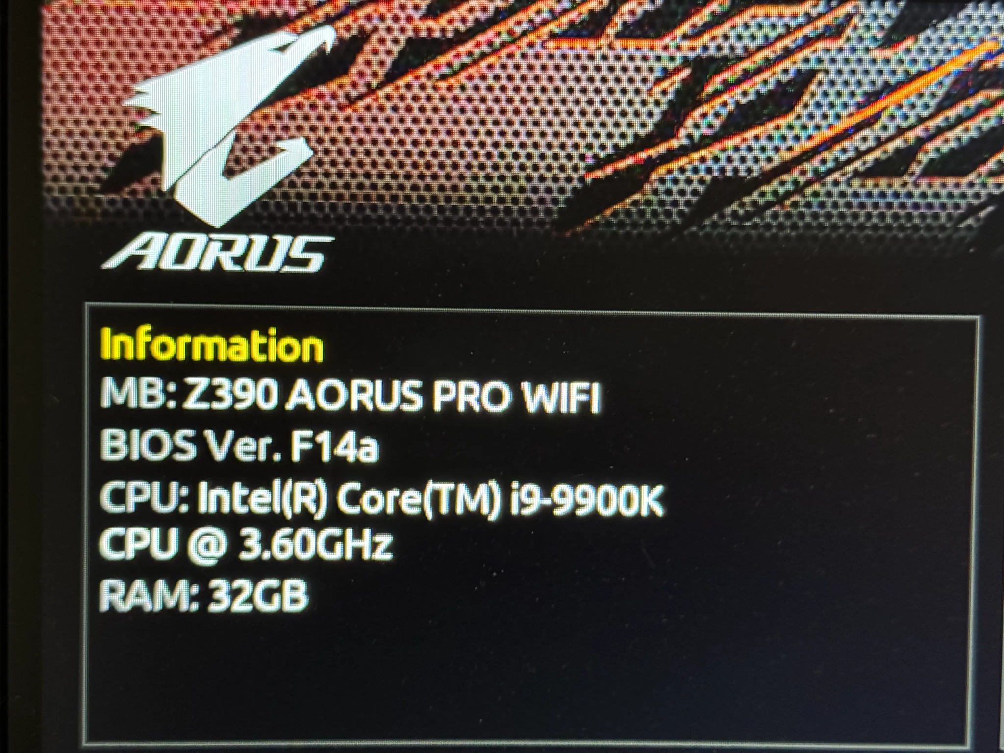 Gigabyte Z390 Aorus Pro WIFI Motherboard + Intel Core i9-9900K Processor Combo (Refurbished)