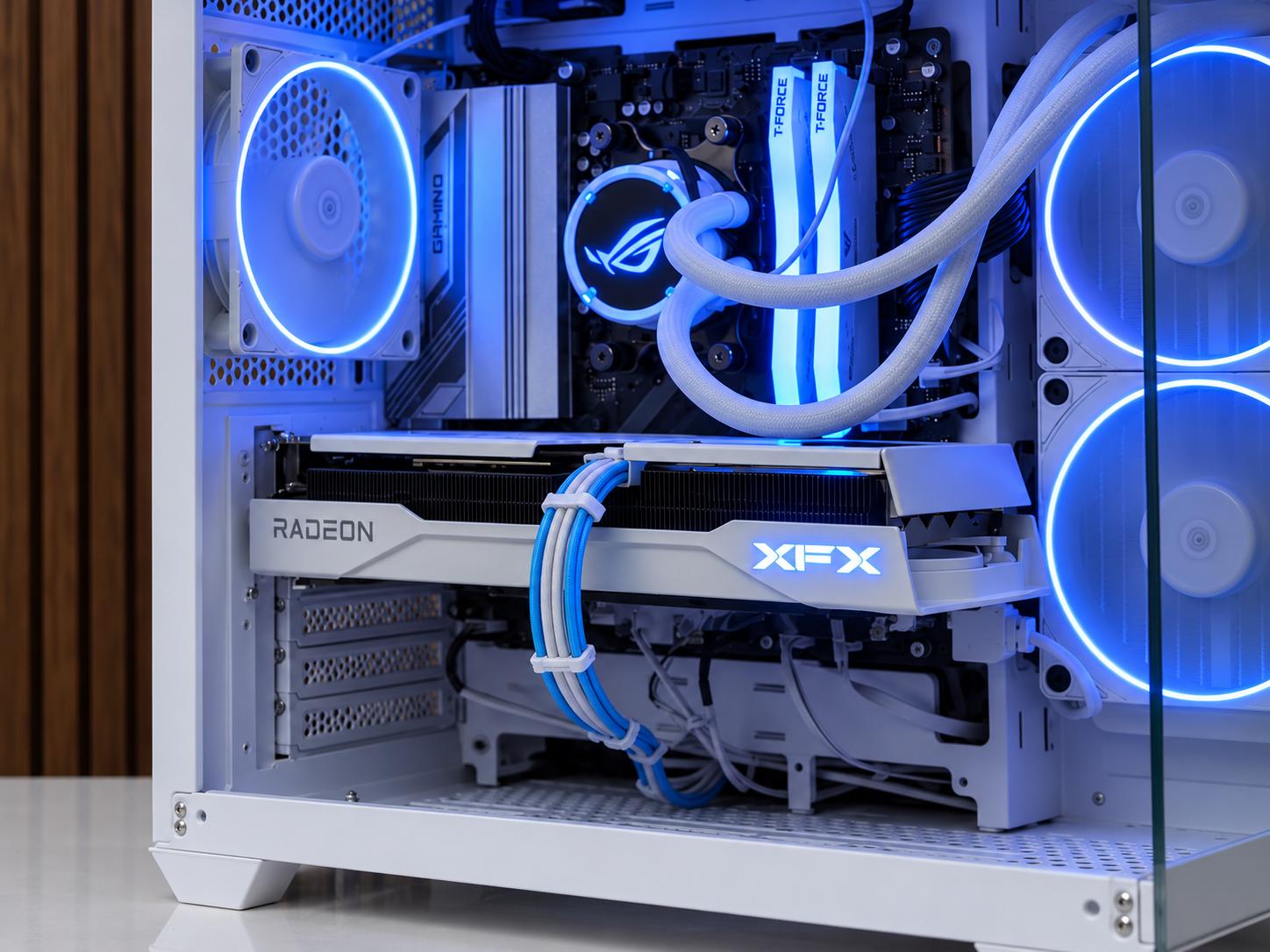 💻 All White 1440P Gaming PC 💻| Ryzen 5 9600X | 9060XT 16GB | 32GB DDR5 | NVME | WiFI Windows 11