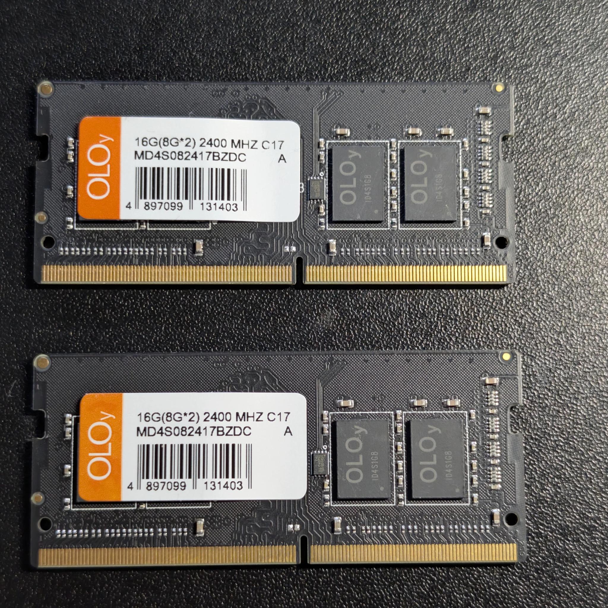 OLOy 2x8GB DDR4 Laptop RAM 2400MHz SODIMM New
